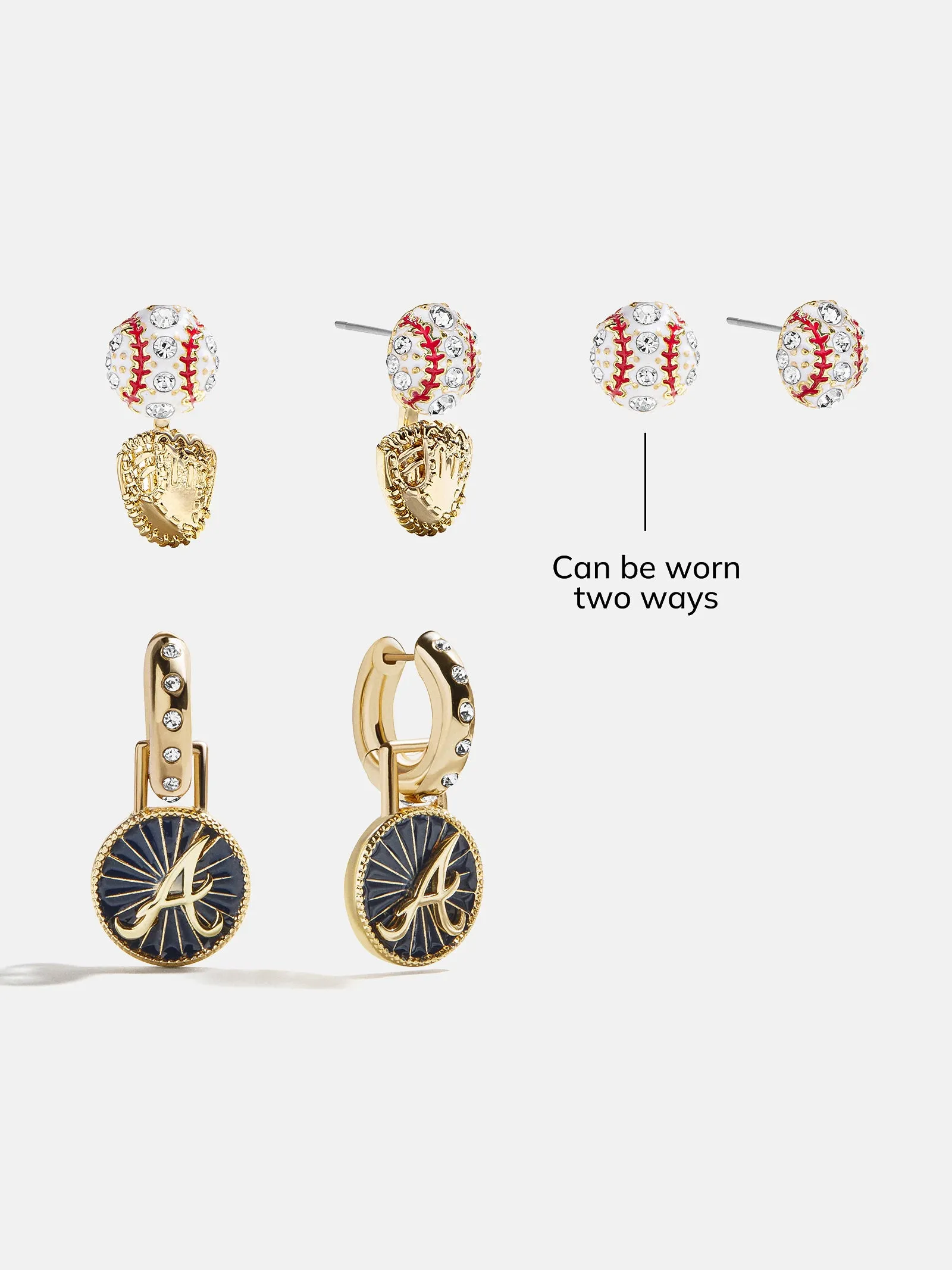 MLB Hoop Earring Set - Atlanta Braves sold by BaubleBar product image thumbnail 4
