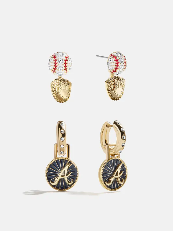 MLB Hoop Earring Set - Atlanta Braves sold by BaubleBar