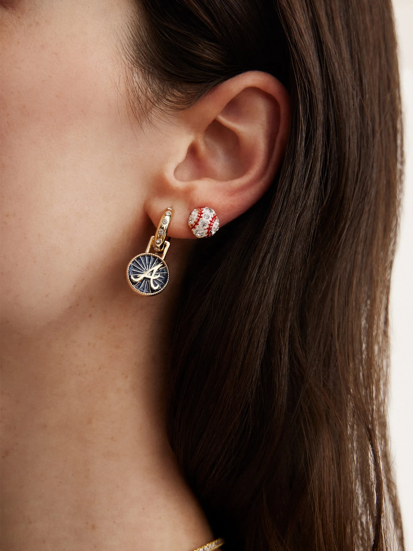 MLB Hoop Earring Set - Atlanta Braves sold by BaubleBar product image thumbnail 3