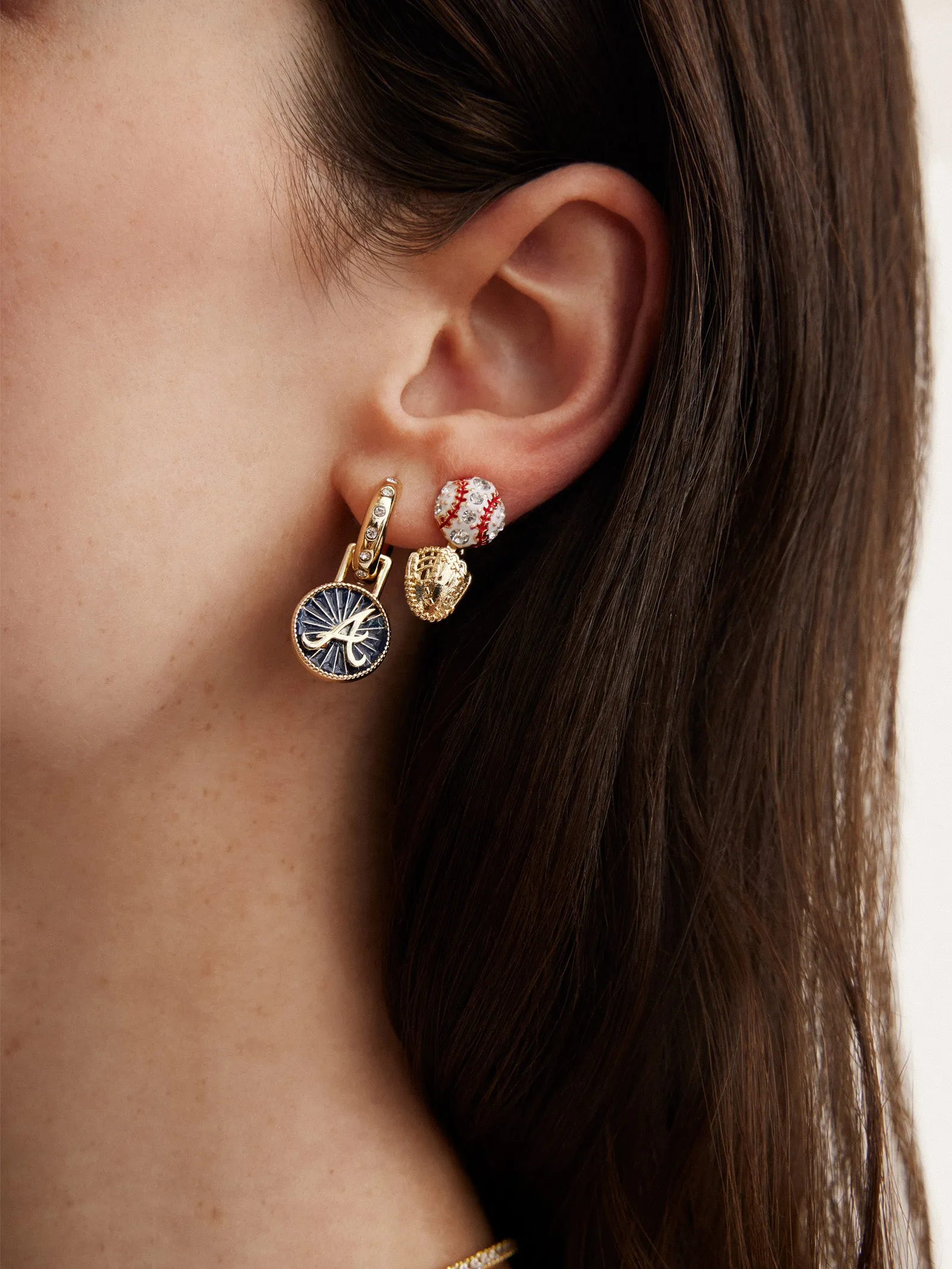 MLB Hoop Earring Set - Atlanta Braves sold by BaubleBar product image thumbnail 2