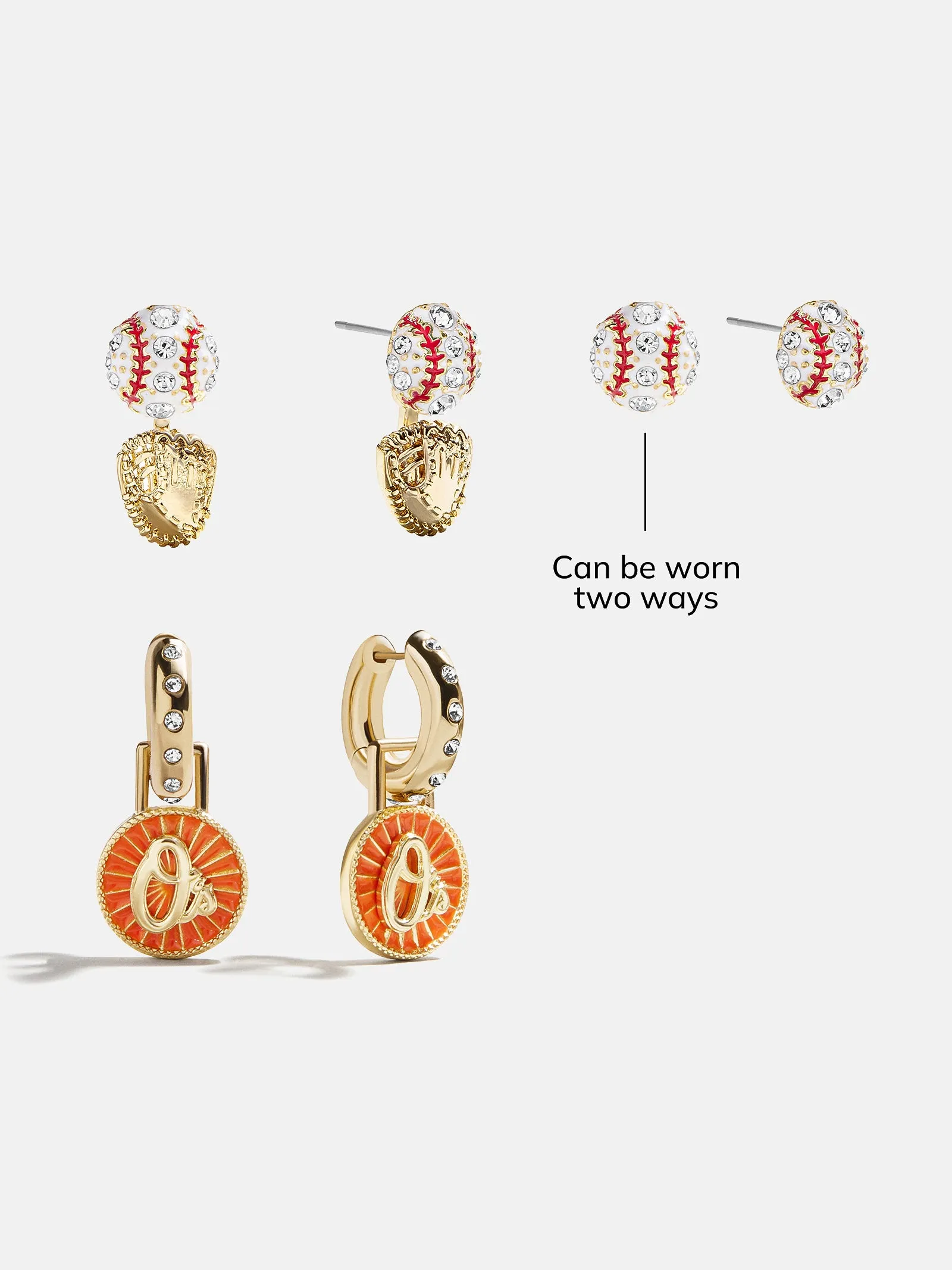 MLB Hoop Earring Set - Baltimore Orioles sold by BaubleBar product image thumbnail 4