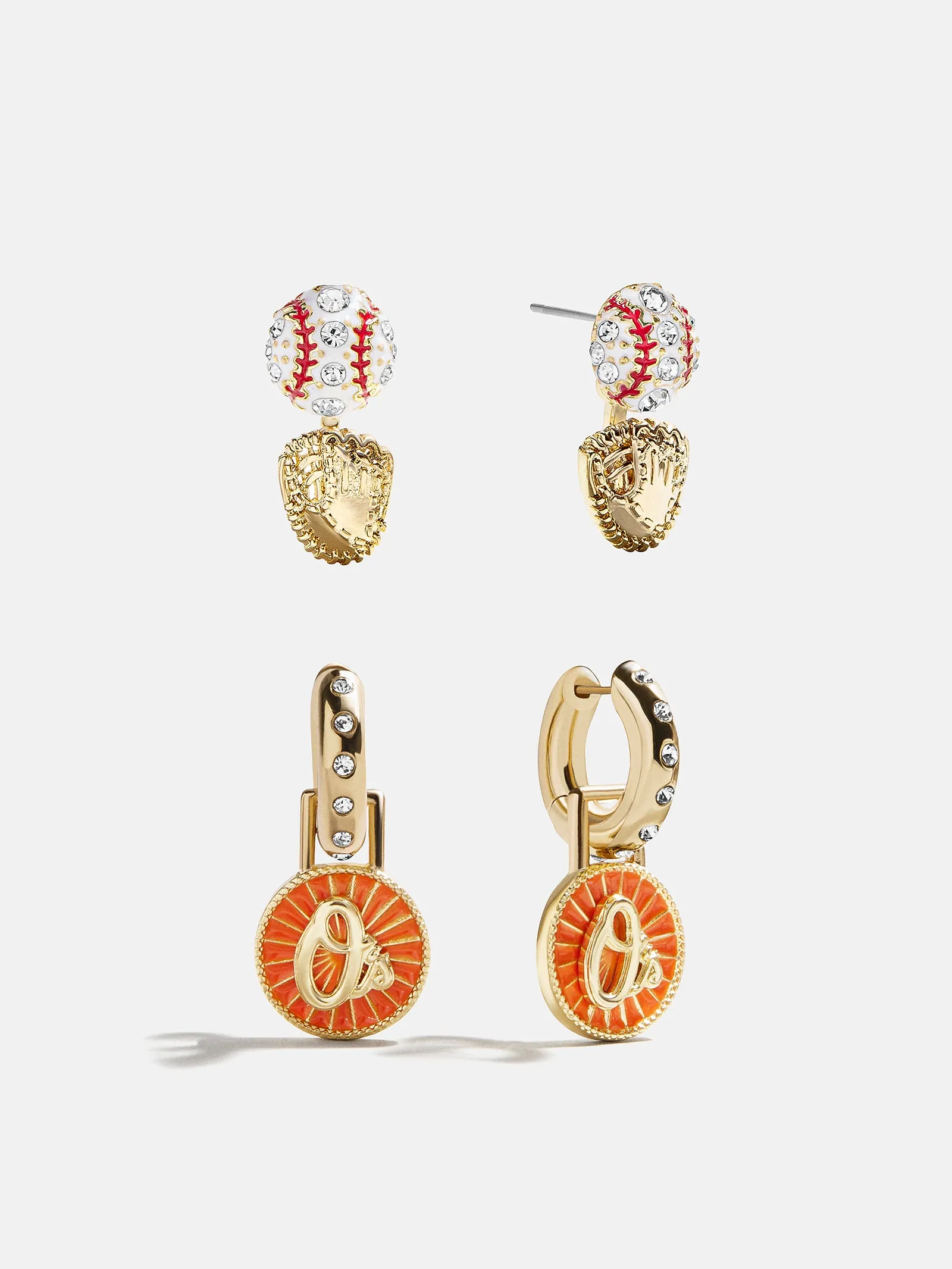 MLB Hoop Earring Set - Baltimore Orioles sold by BaubleBar
