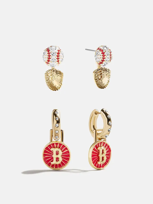 MLB Hoop Earring Set - Boston Red Sox sold by BaubleBar