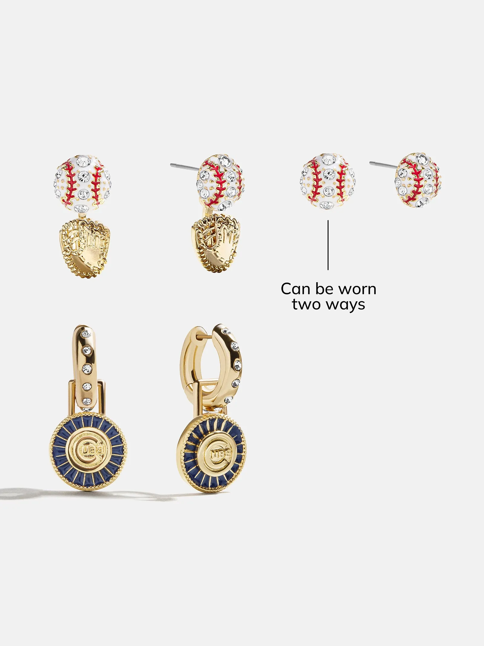 MLB Hoop Earring Set - Chicago Cubs sold by BaubleBar product image thumbnail 4