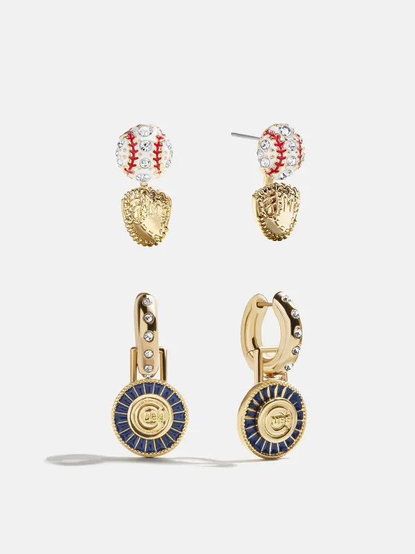 MLB Hoop Earring Set - Chicago Cubs sold by BaubleBar