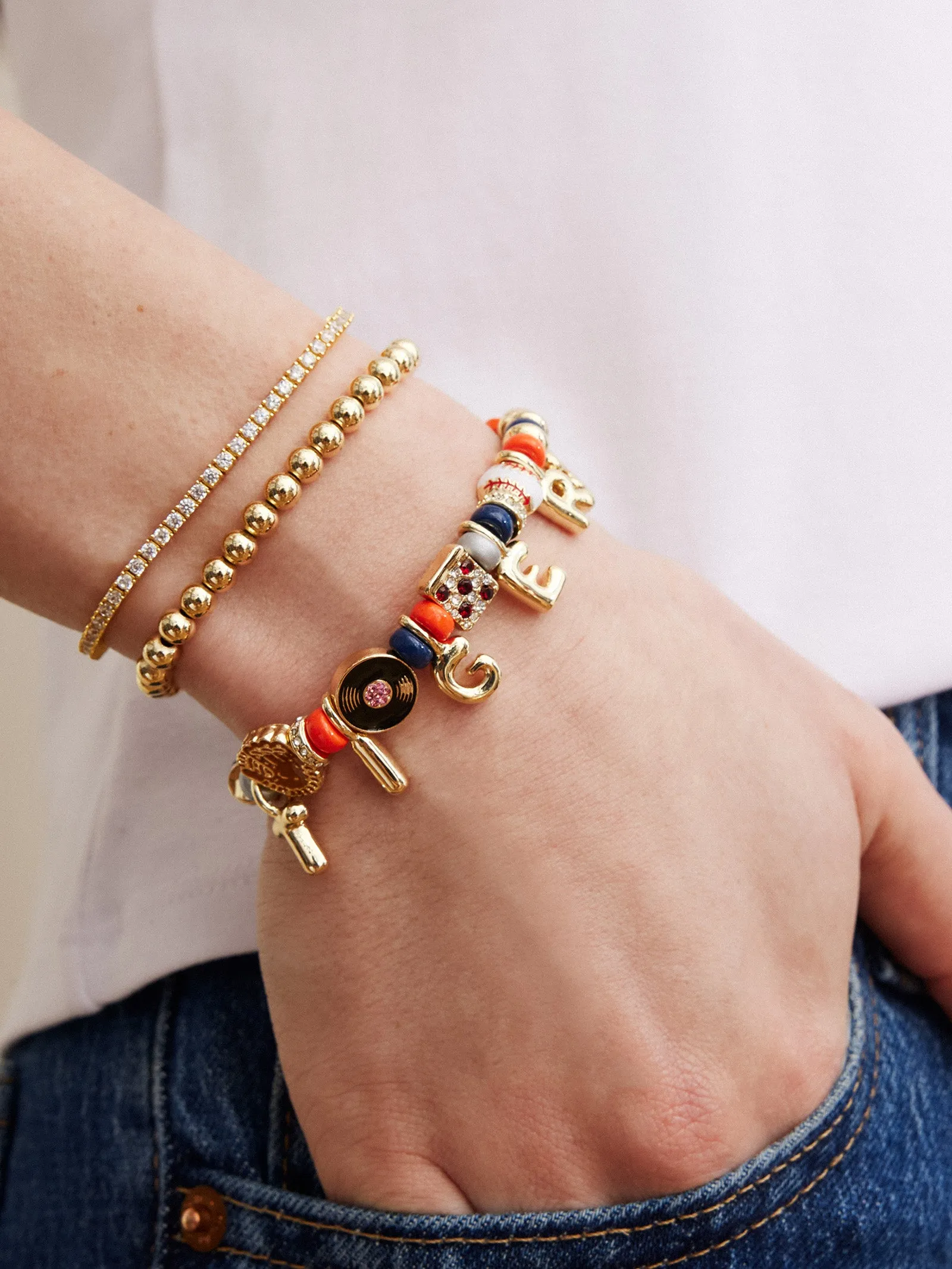 MLB Motif Beaded Bracelet - Detroit Tigers sold by BaubleBar product image thumbnail 2