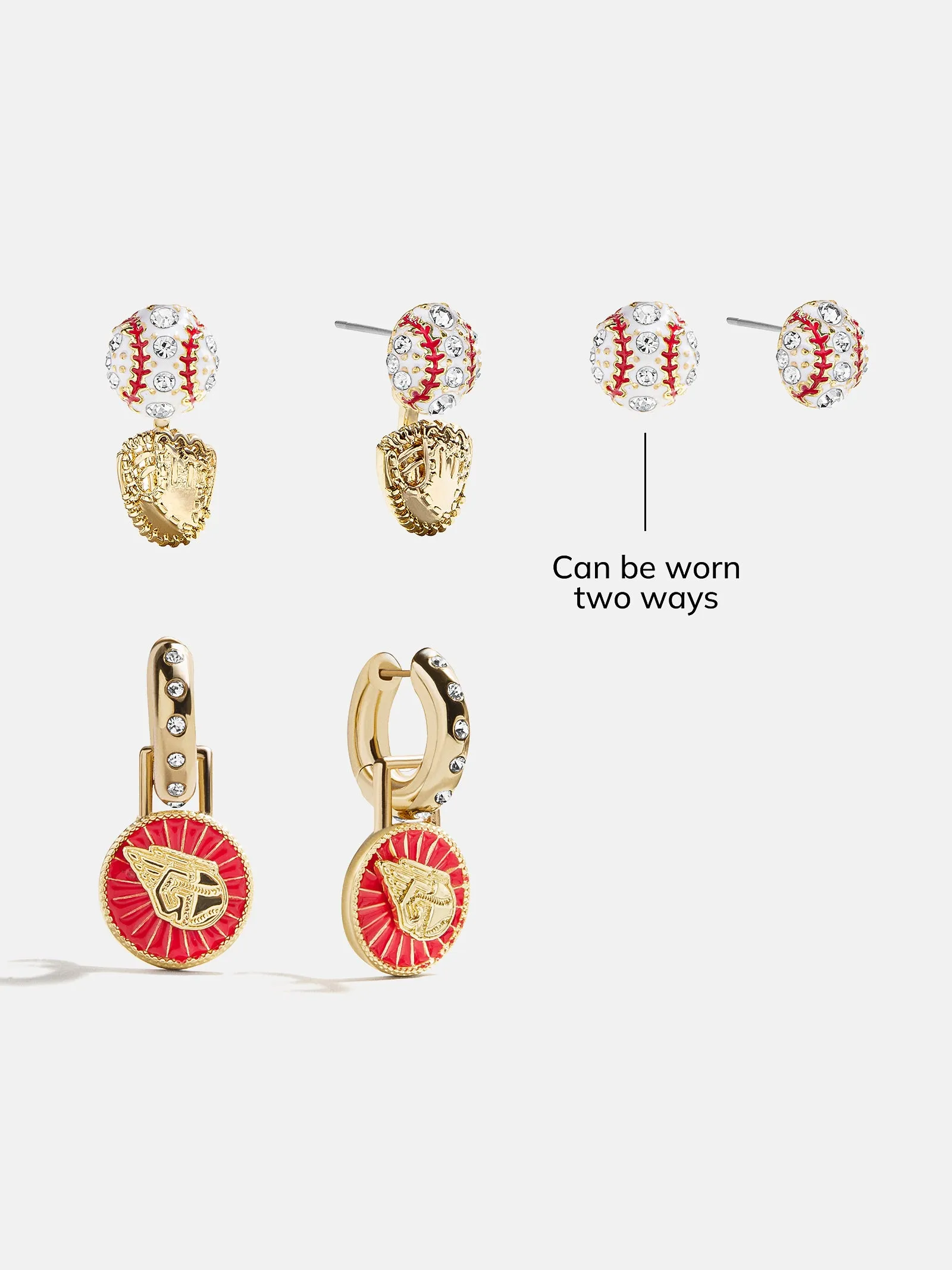 MLB Hoop Earring Set - Cleveland Guardians sold by BaubleBar product image thumbnail 4