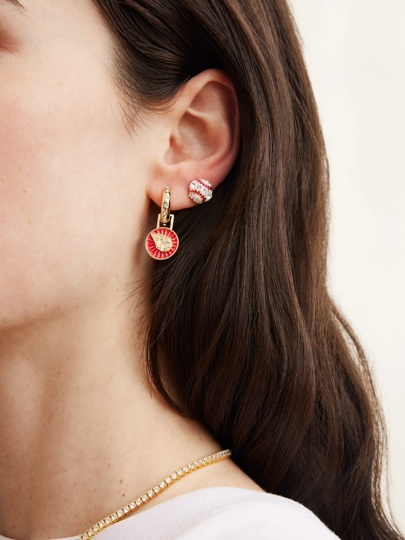 MLB Hoop Earring Set - Cleveland Guardians sold by BaubleBar product image thumbnail 3