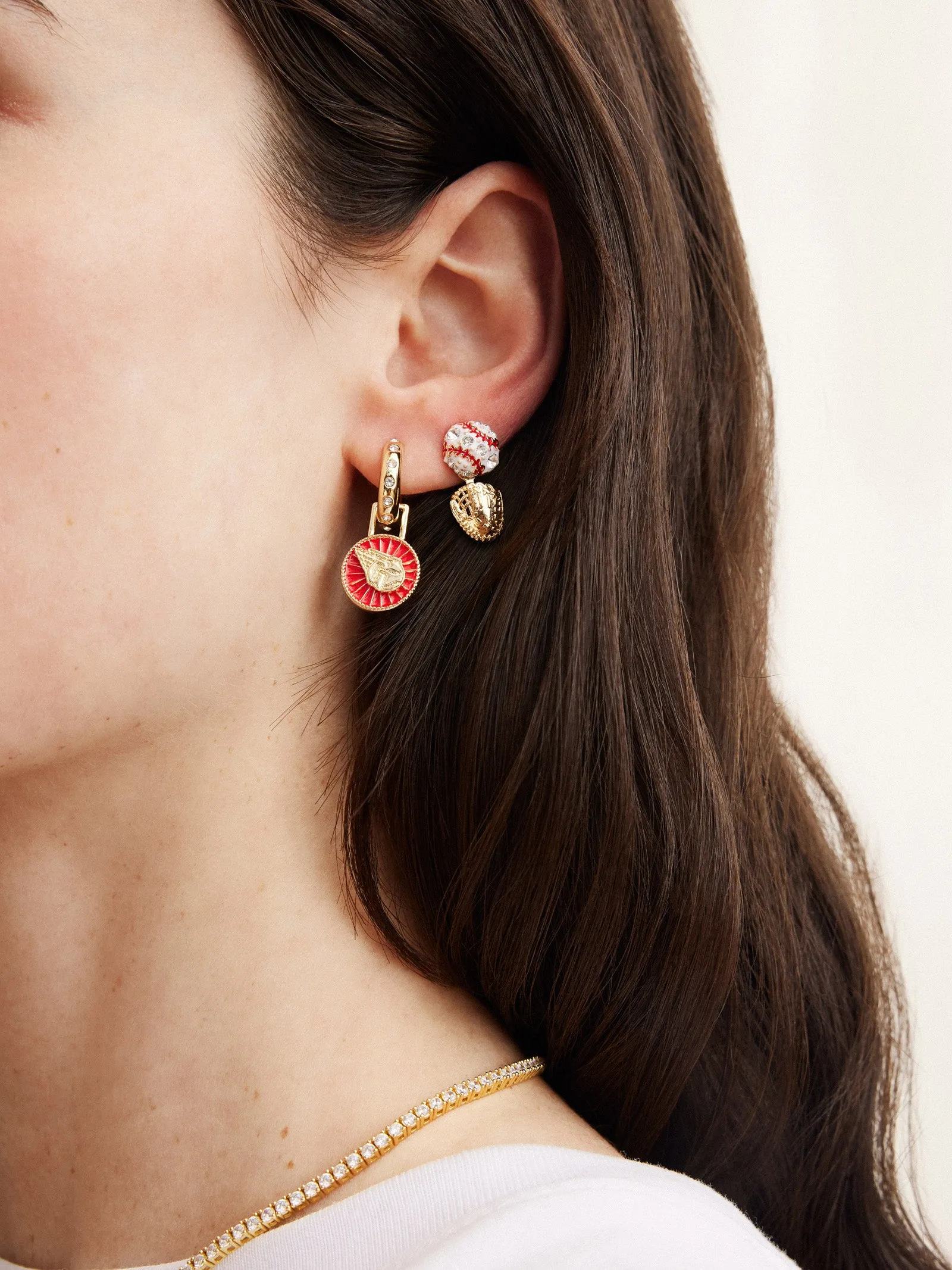 MLB Hoop Earring Set - Cleveland Guardians sold by BaubleBar product image thumbnail 2