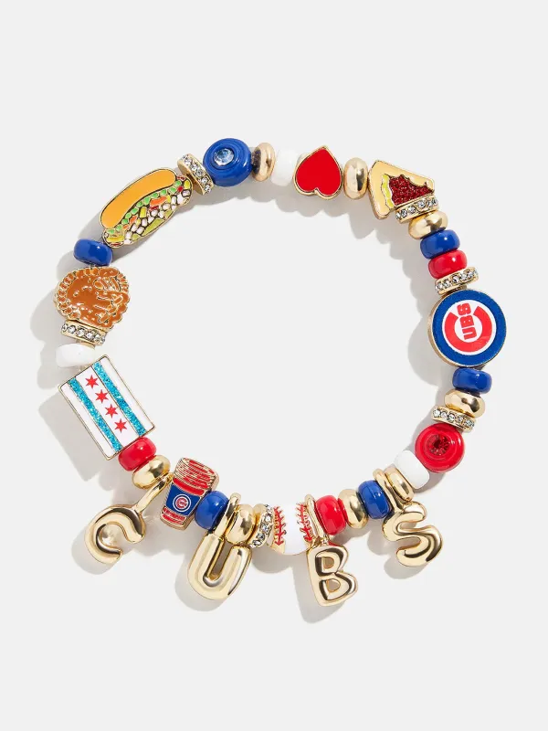 MLB Motif Beaded Bracelet - Chicago Cubs sold by BaubleBar