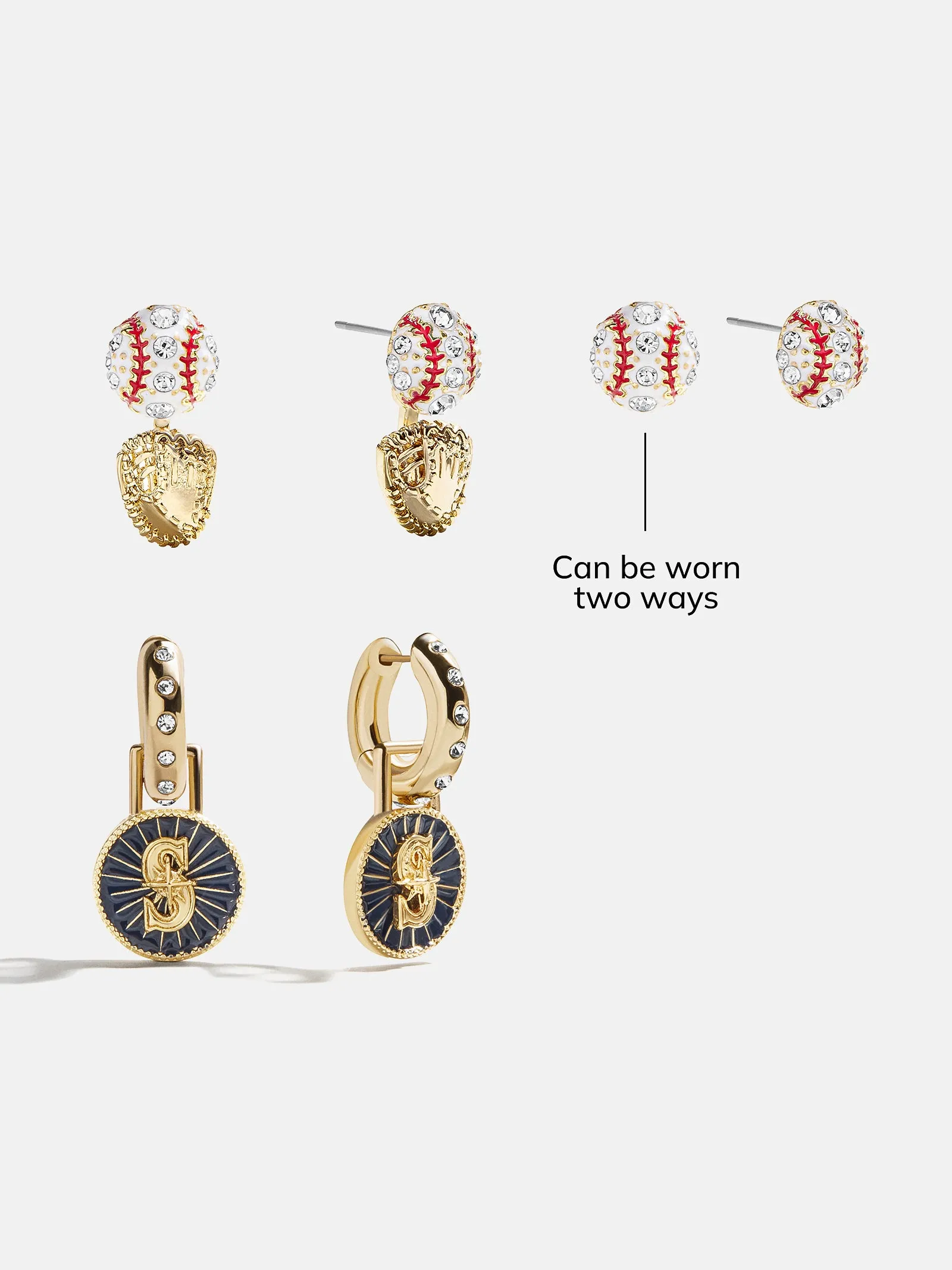 MLB Hoop Earring Set - Seattle Mariners sold by BaubleBar product image thumbnail 4