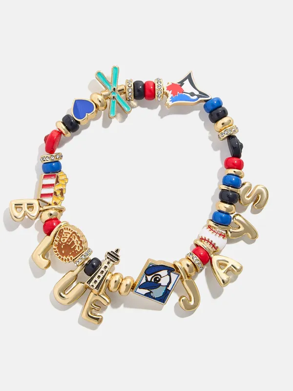 MLB Motif Beaded Bracelet - Toronto Blue Jays sold by BaubleBar