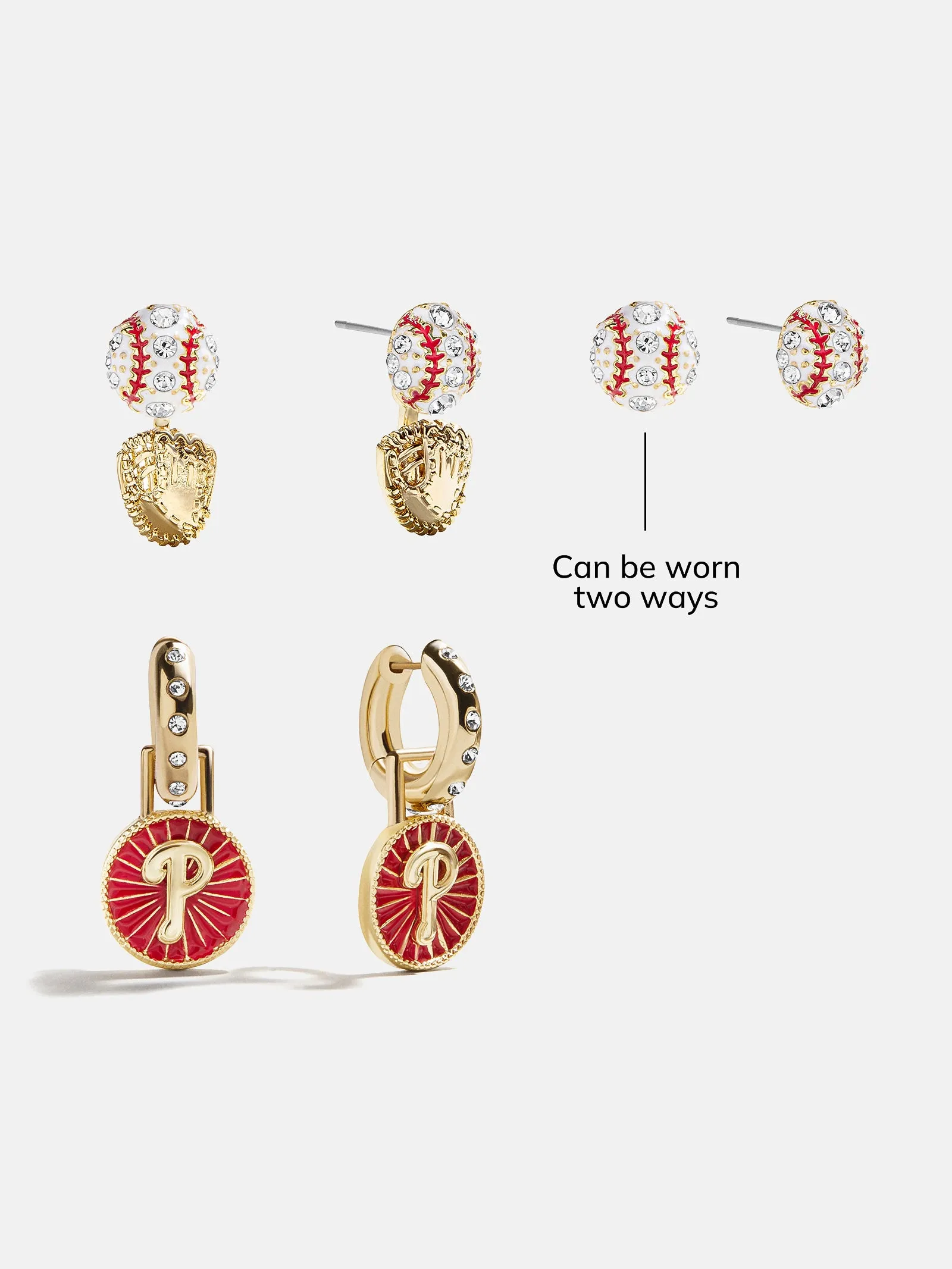 MLB Hoop Earring Set - Philadelphia Phillies sold by BaubleBar product image thumbnail 4
