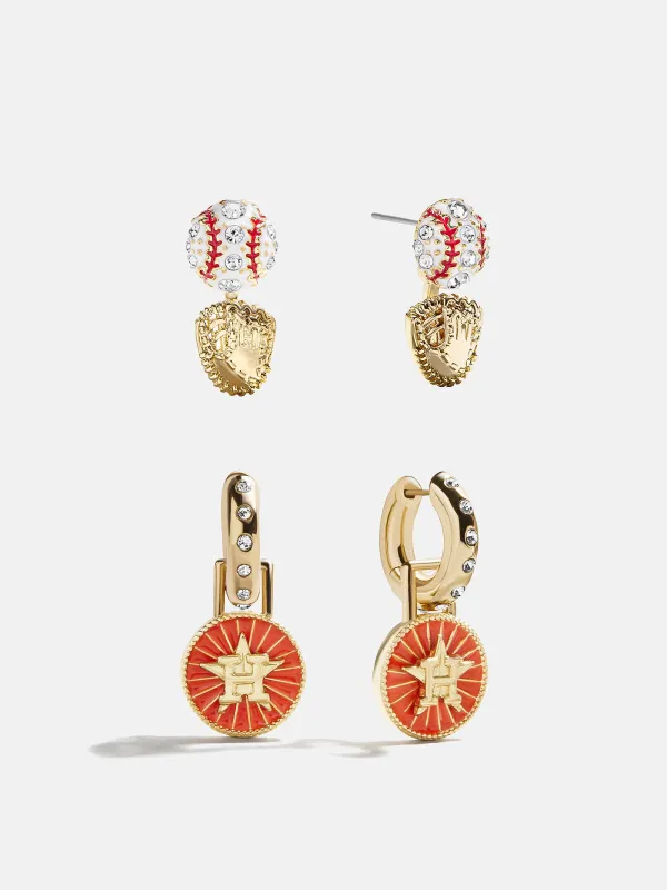 MLB Hoop Earring Set - Houston Astros sold by BaubleBar
