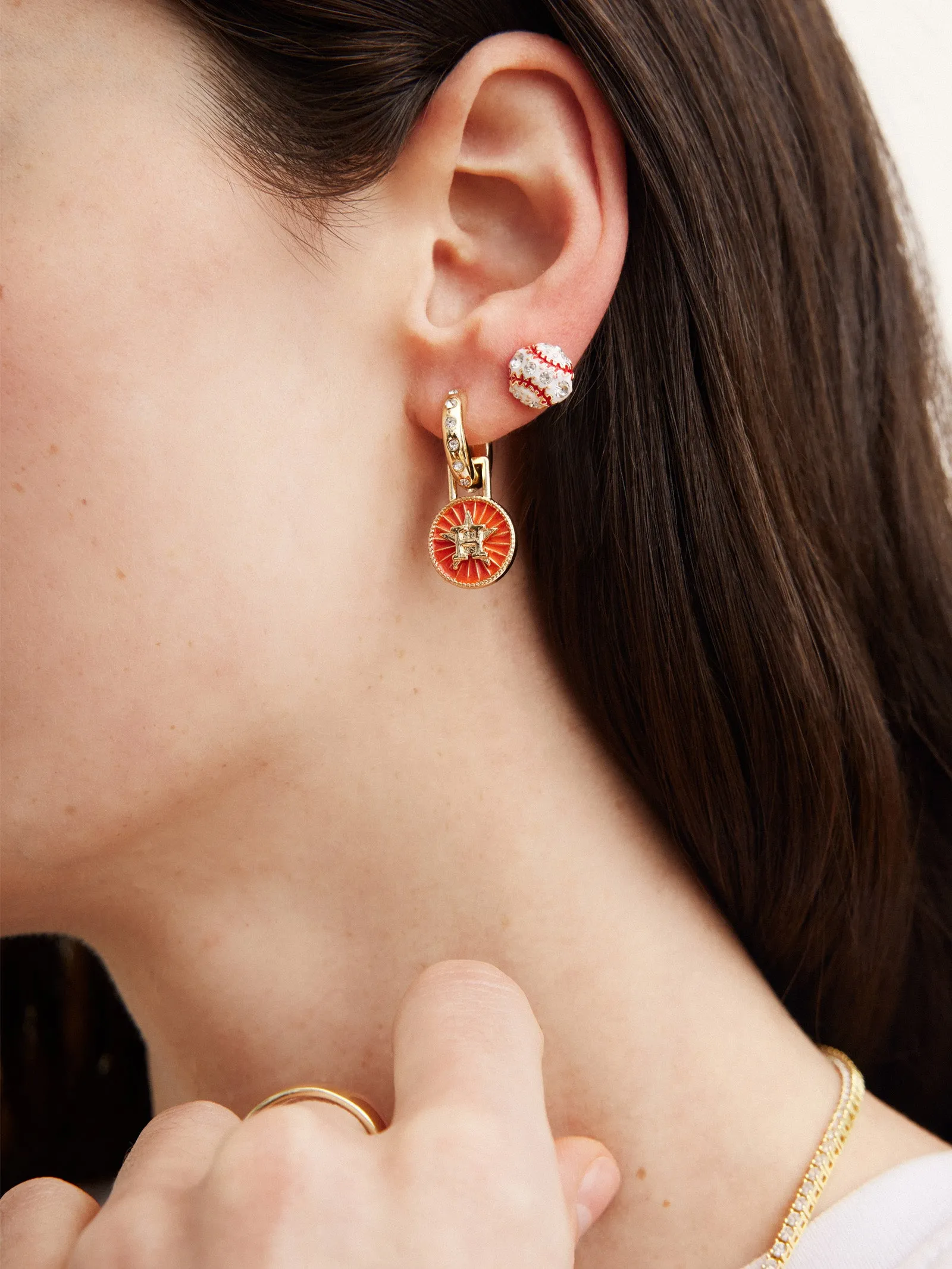 MLB Hoop Earring Set - Houston Astros sold by BaubleBar product image thumbnail 3