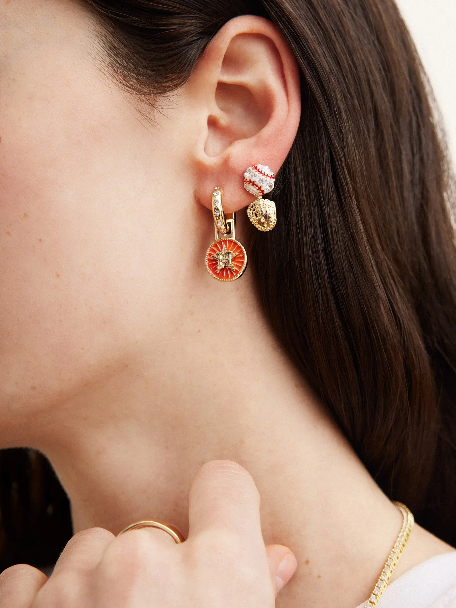 MLB Hoop Earring Set - Houston Astros sold by BaubleBar product image thumbnail 2