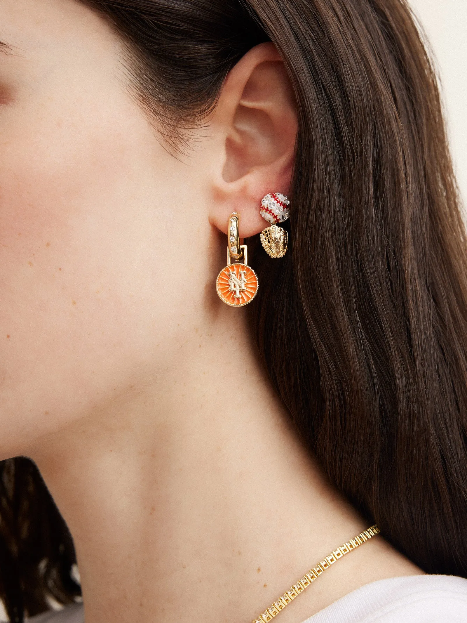 MLB Hoop Earring Set - New York Mets sold by BaubleBar product image thumbnail 2