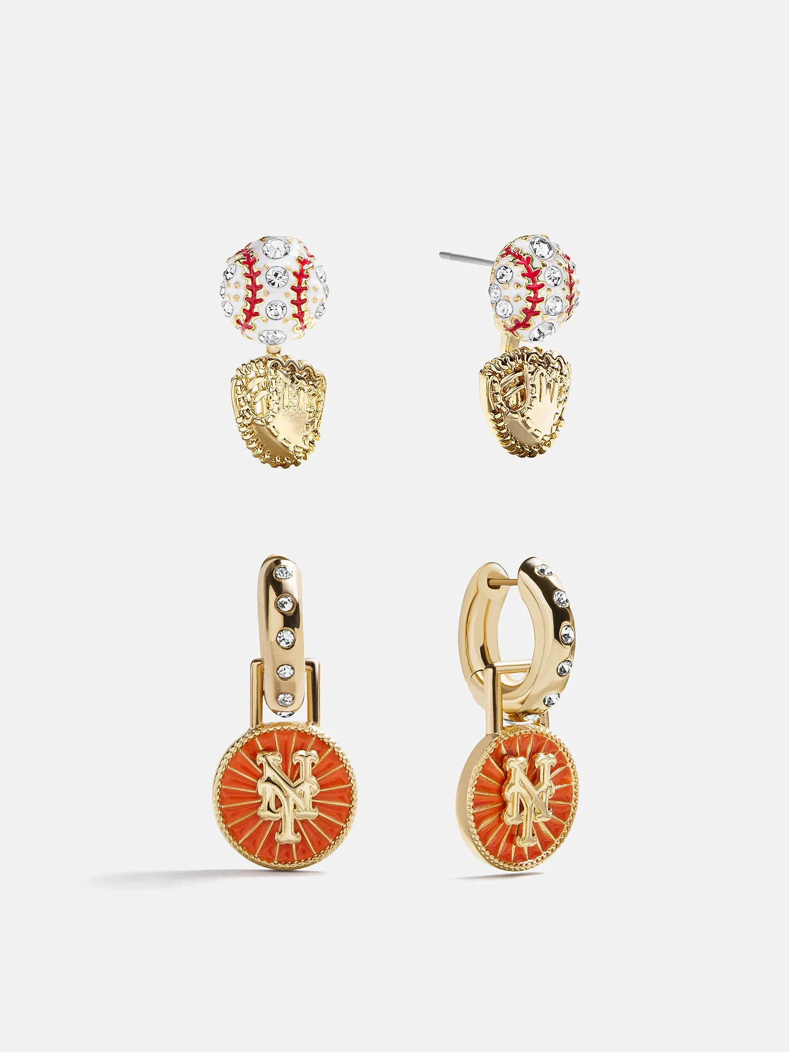 MLB Hoop Earring Set - New York Mets sold by BaubleBar