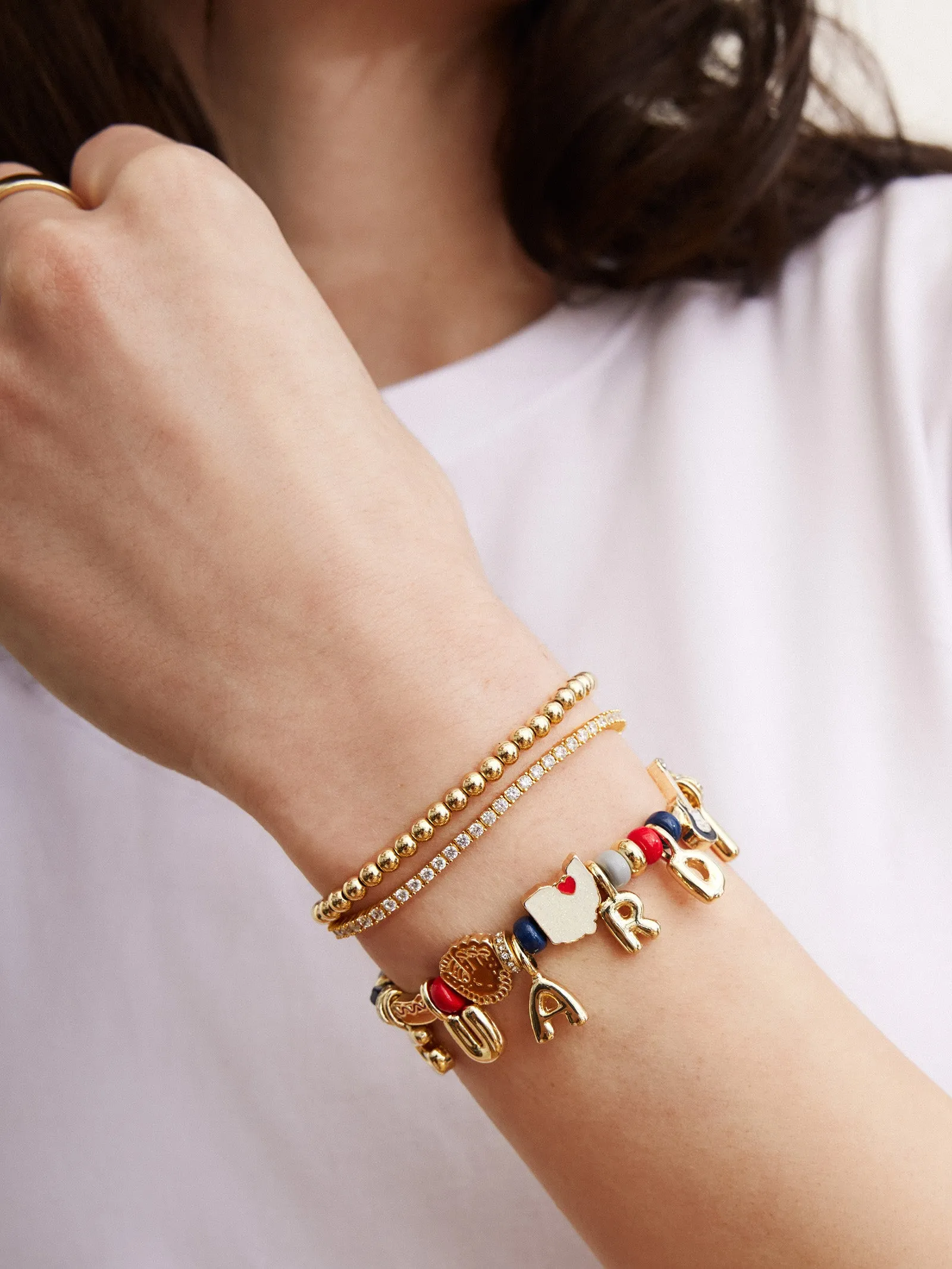 MLB Motif Beaded Bracelet - Cleveland Guardians sold by BaubleBar product image thumbnail 2