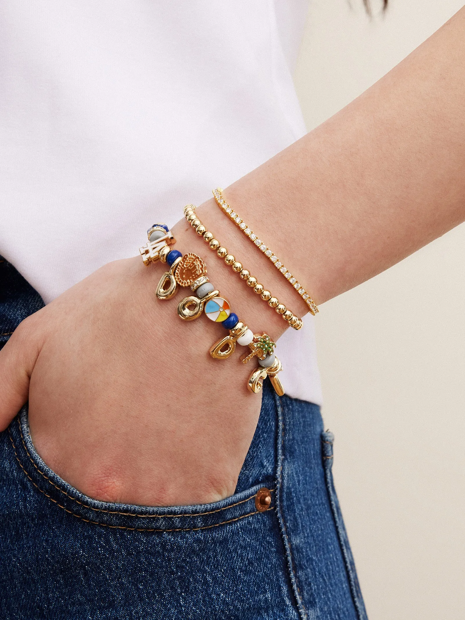 MLB Motif Beaded Bracelet - Los Angeles Dodgers sold by BaubleBar product image thumbnail 2