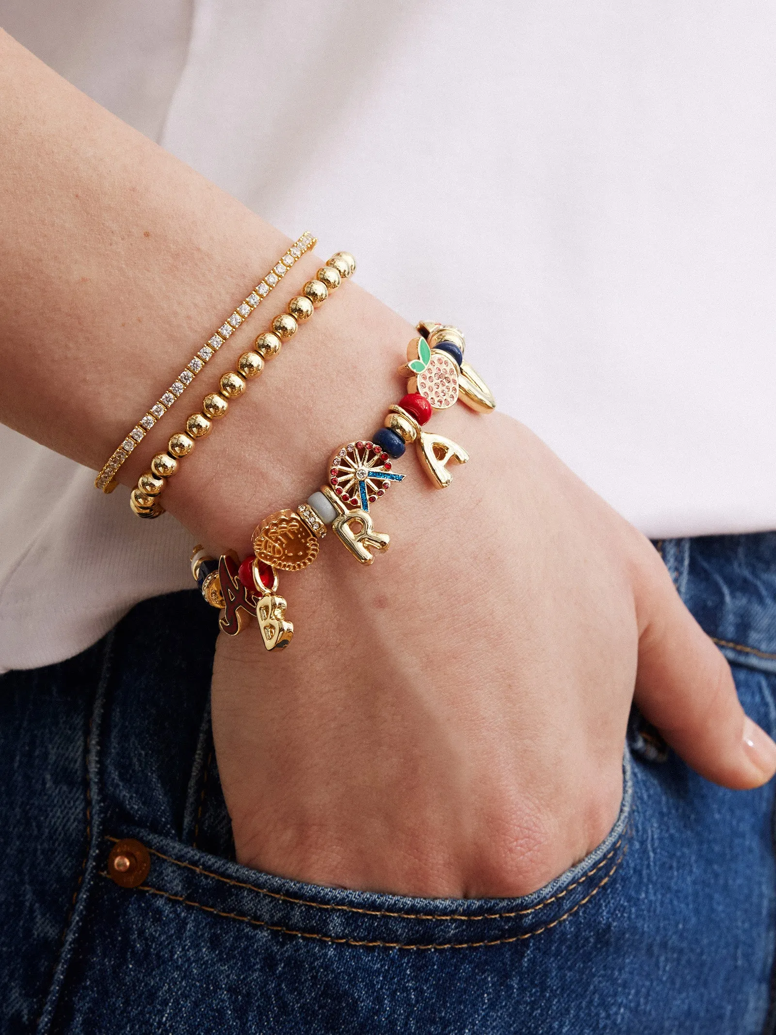 MLB Motif Beaded Bracelet - Atlanta Braves sold by BaubleBar product image thumbnail 2