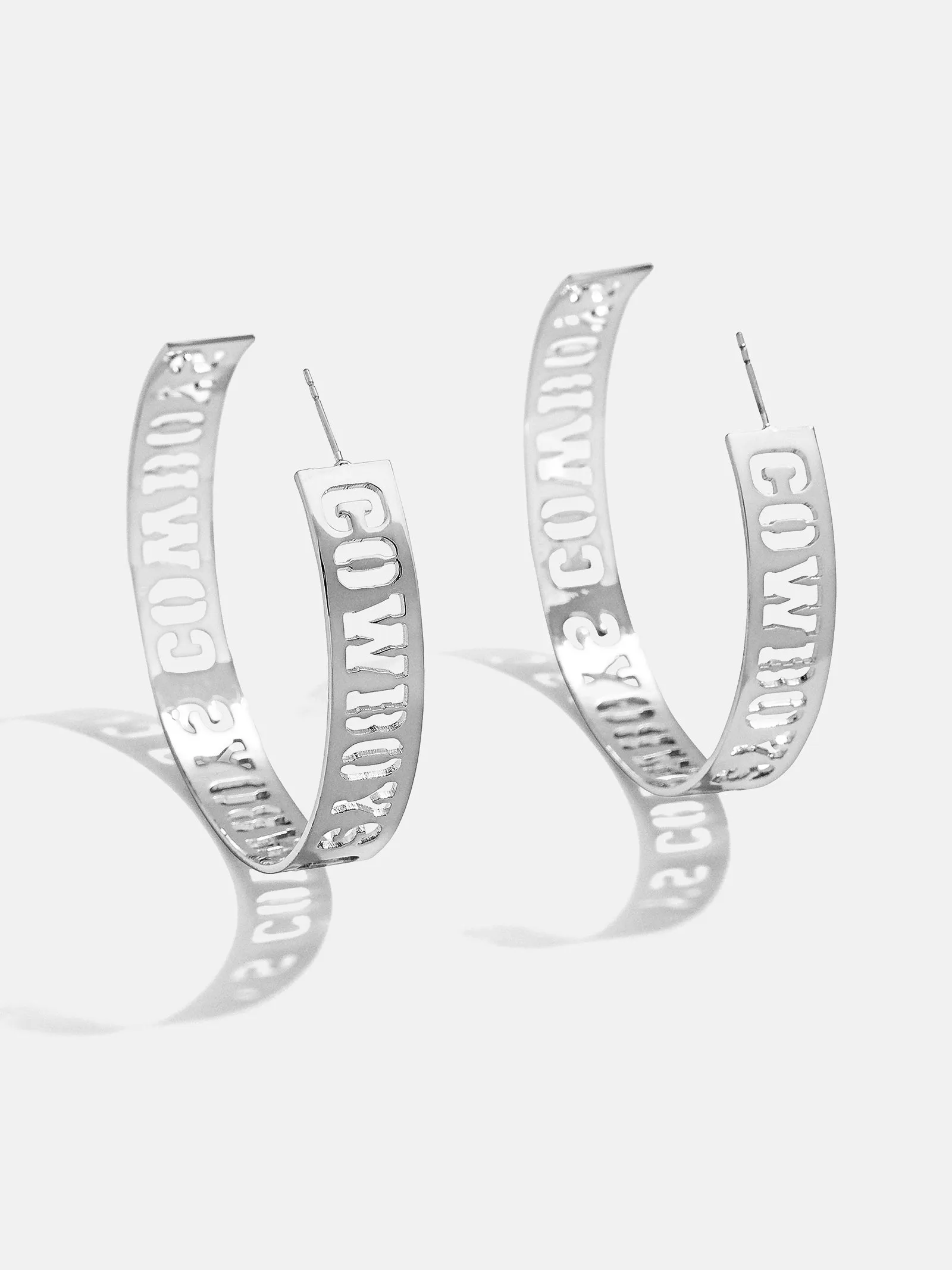 WEAR By Erin Andrews X BaubleBar Dallas Cowboys Hoop Earrings - Dallas Cowboys sold by BaubleBar