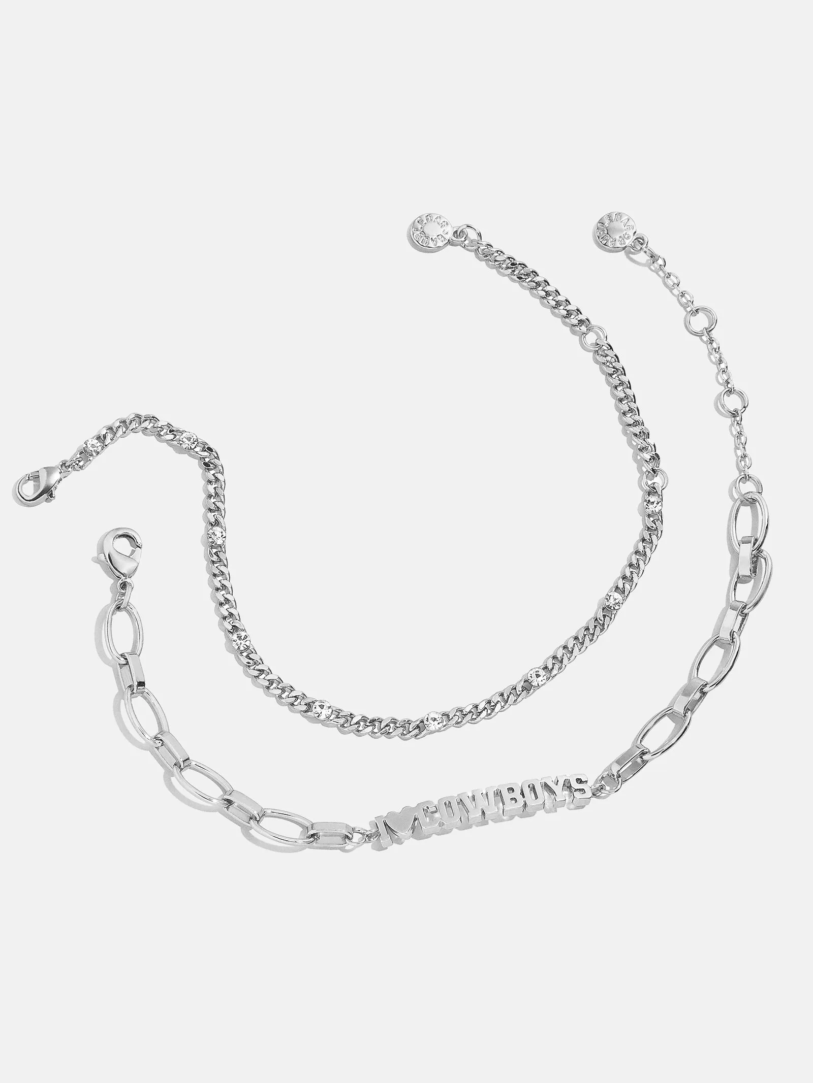 WEAR By Erin Andrews X BaubleBar Dallas Cowboys Chain Bracelet Set - Dallas Cowboys sold by BaubleBar