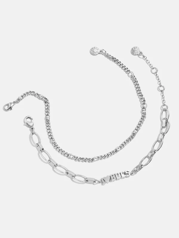 WEAR By Erin Andrews X BaubleBar Tampa Bay Buccaneers Chain Bracelet Set - Tampa Bay Buccaneers sold by BaubleBar