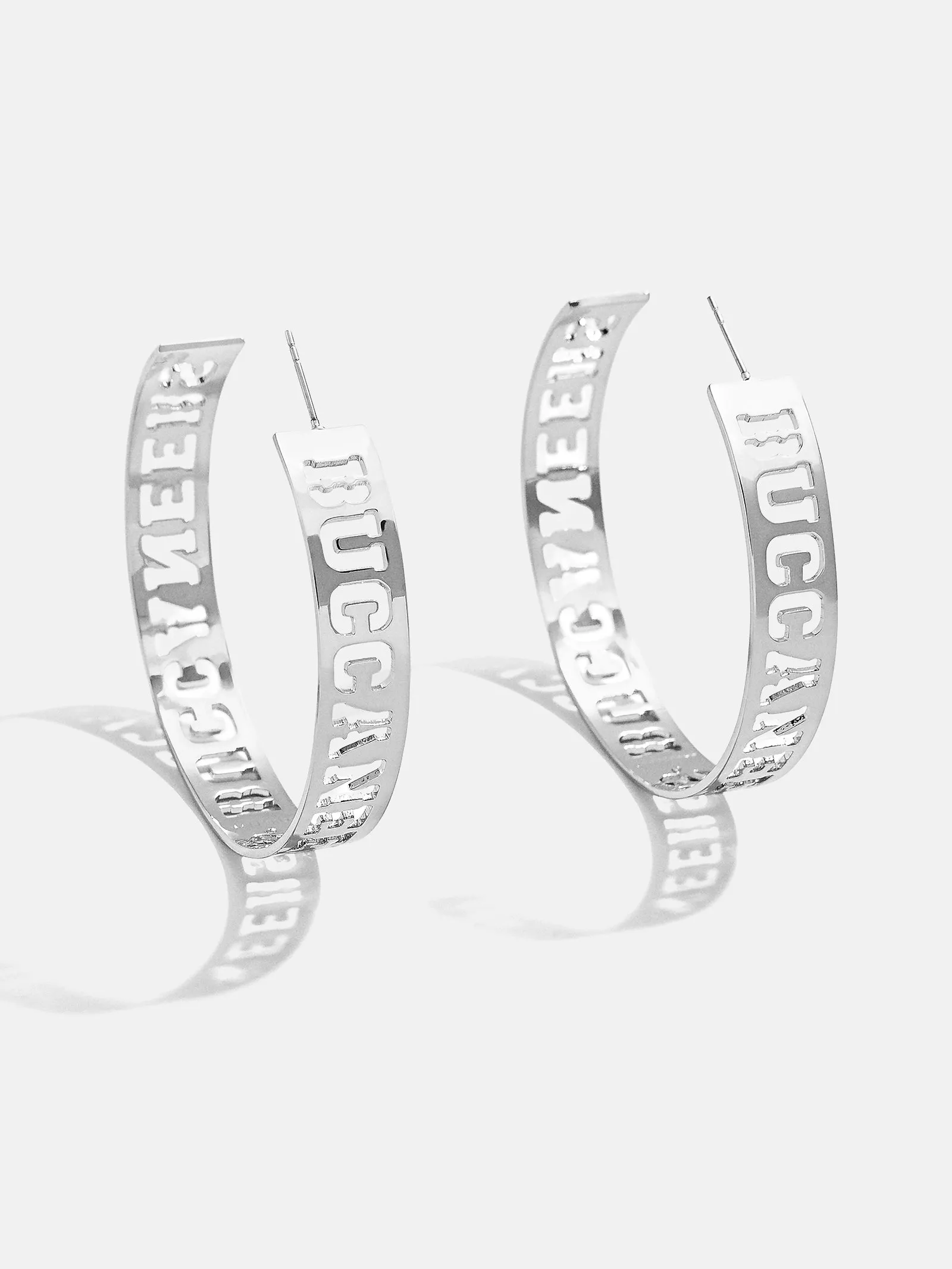 WEAR By Erin Andrews X BaubleBar Tampa Bay Buccaneers Hoop Earrings - Tampa Bay Buccaneers sold by BaubleBar