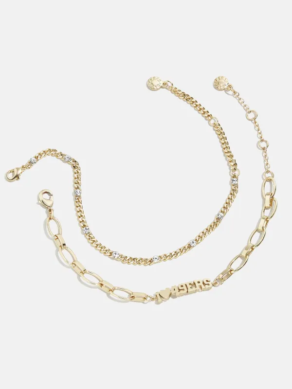 WEAR By Erin Andrews X BaubleBar San Francisco 49ers Chain Bracelet Set - San Francisco 49ers sold by BaubleBar