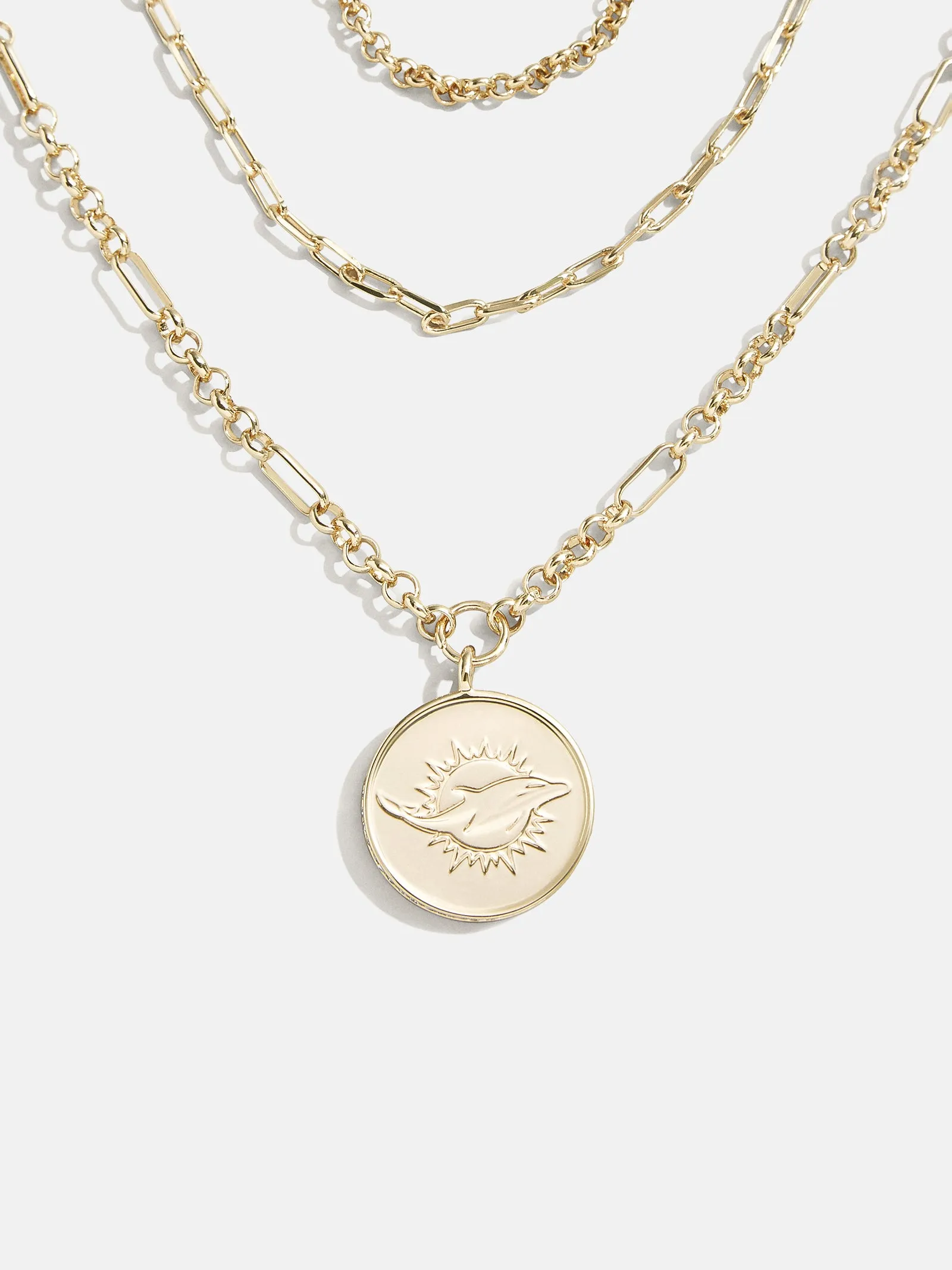 WEAR By Erin Andrews X BaubleBar Miami Dolphins Necklace Set - Miami Dolphins sold by BaubleBar