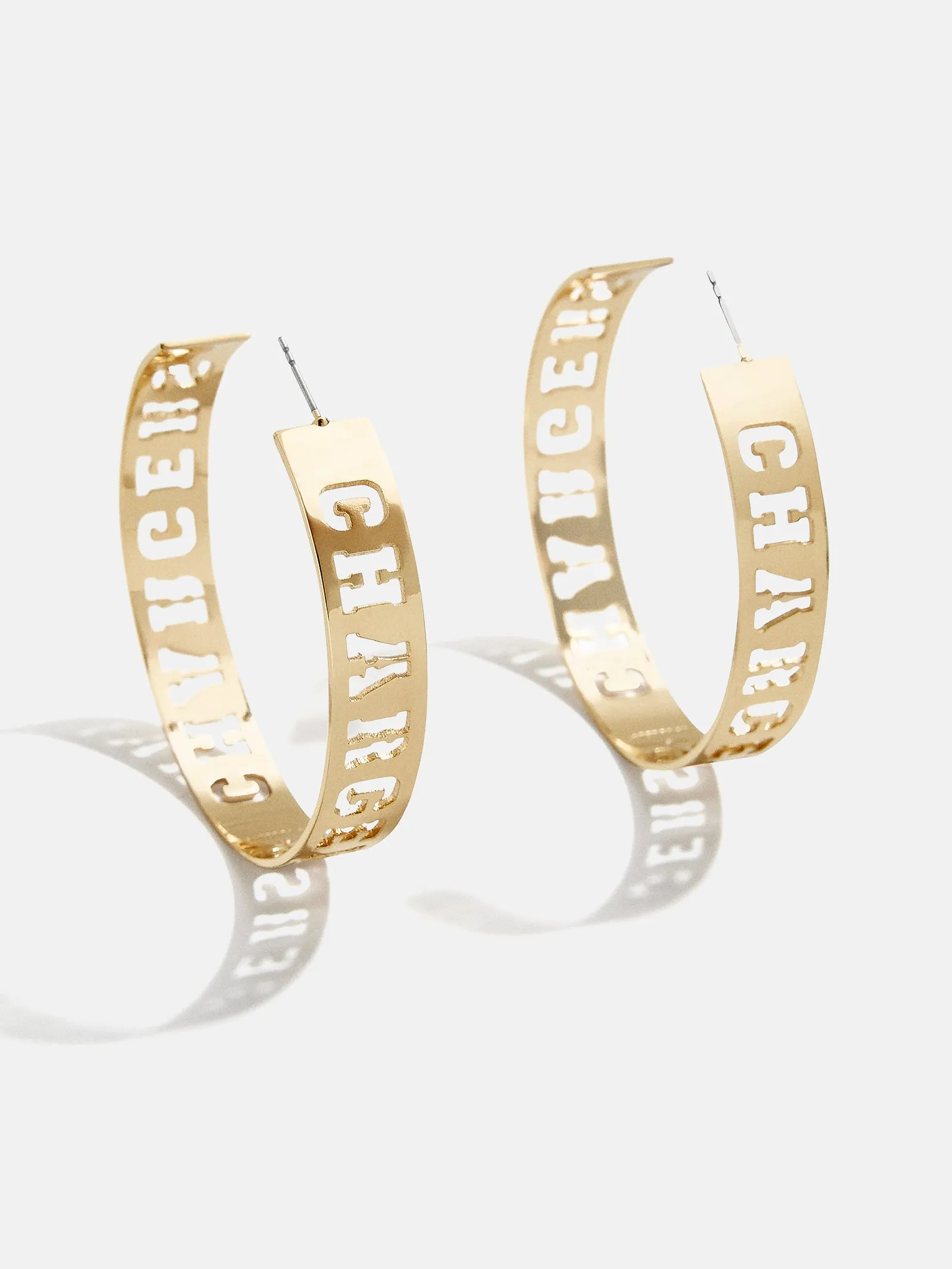 WEAR By Erin Andrews X BaubleBar Los Angeles Chargers Hoop Earrings - Los Angeles Chargers sold by BaubleBar