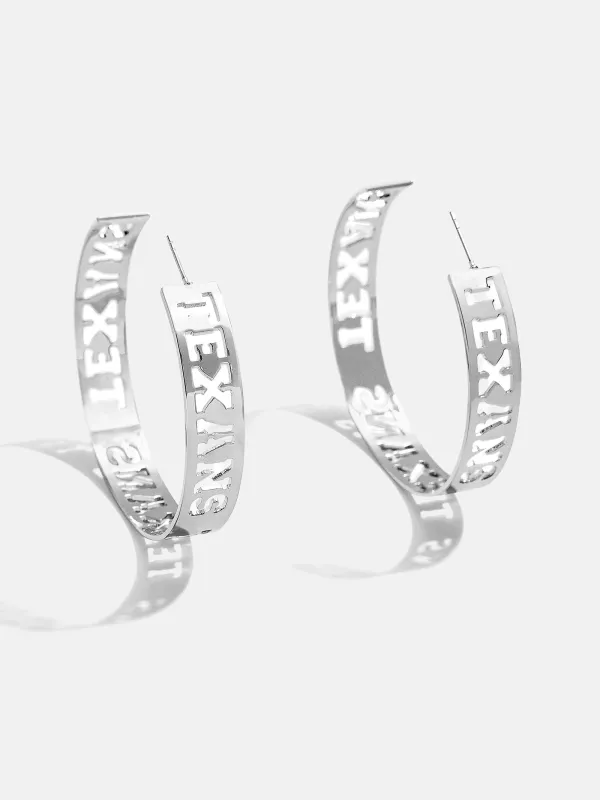 WEAR By Erin Andrews X BaubleBar Houston Texans Hoop Earrings - Houston Texans sold by BaubleBar