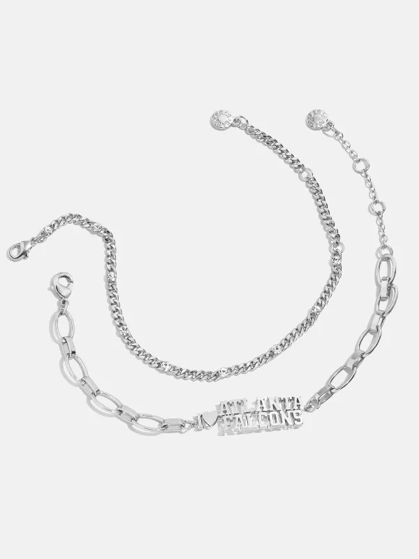 WEAR By Erin Andrews X BaubleBar Atlanta Falcons Chain Bracelet Set - Atlanta Falcons sold by BaubleBar
