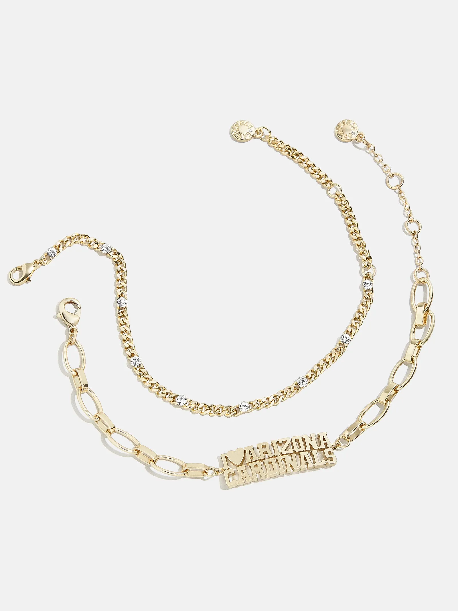 WEAR By Erin Andrews X BaubleBar Arizona Cardinals Chain Bracelet Set - Arizona Cardinals sold by BaubleBar