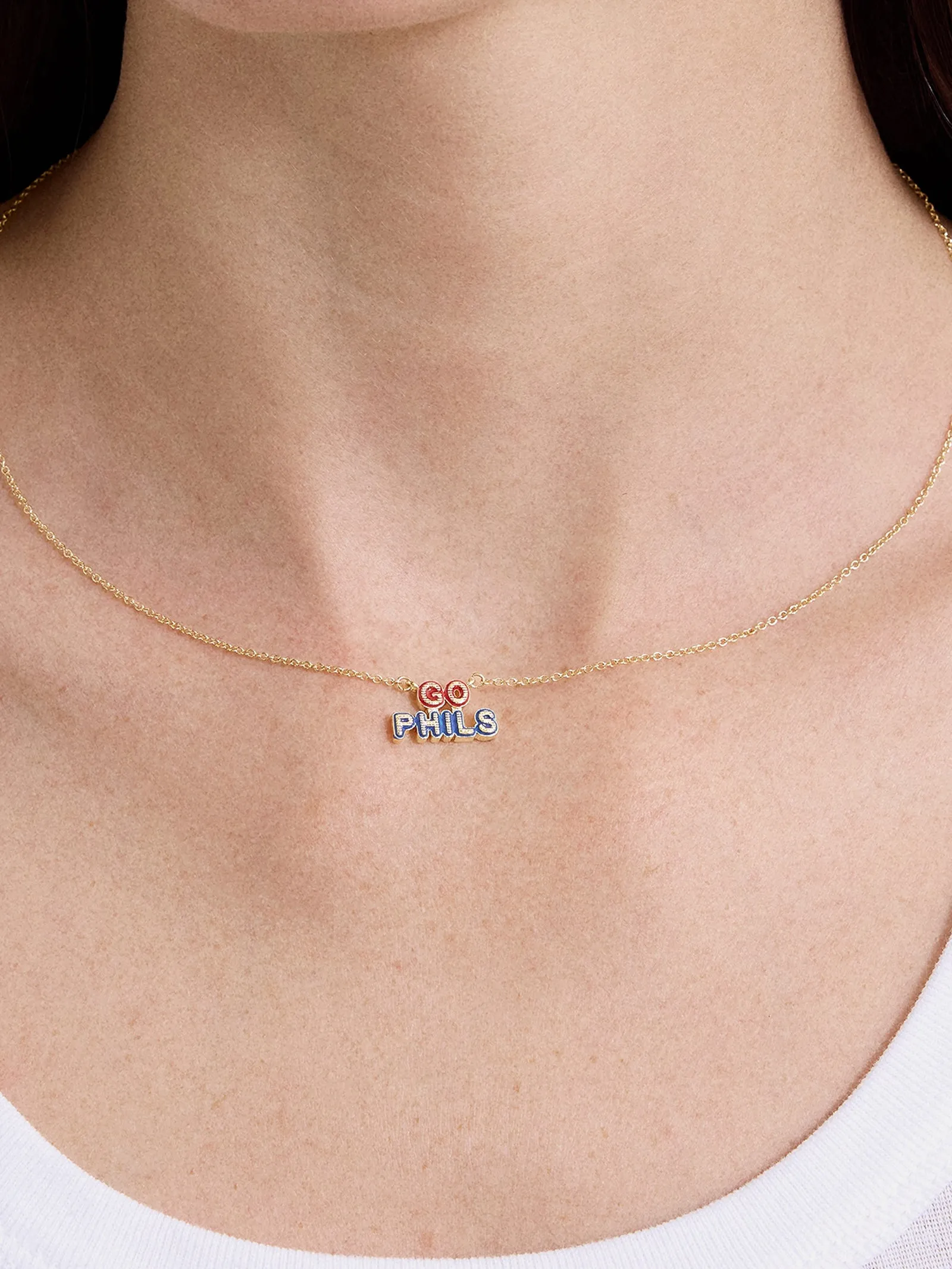 WEAR By Erin Andrews x BaubleBar Enamel Slogan Necklace - Philadelphia Phillies sold by BaubleBar product image thumbnail 2