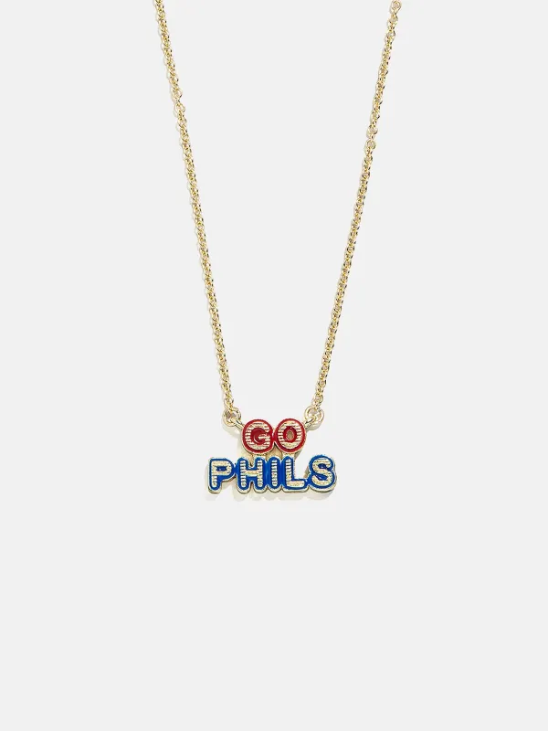 WEAR By Erin Andrews x BaubleBar Enamel Slogan Necklace - Philadelphia Phillies sold by BaubleBar