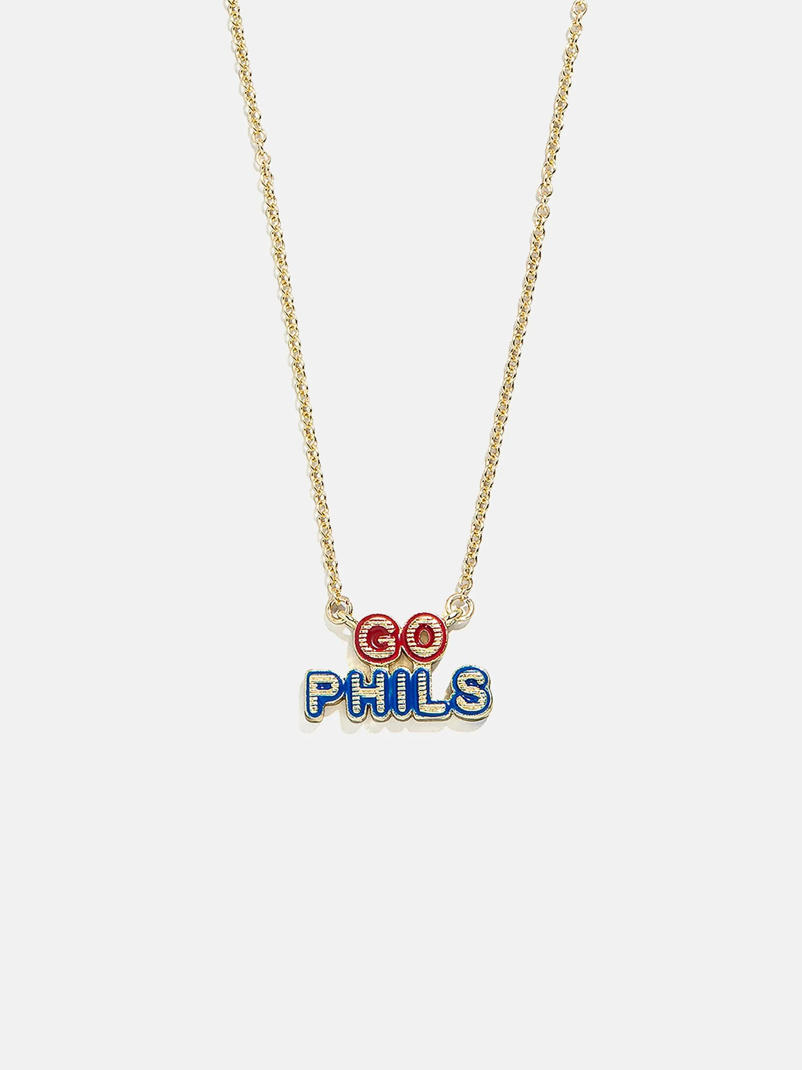 WEAR By Erin Andrews x BaubleBar Enamel Slogan Necklace - Philadelphia Phillies sold by BaubleBar