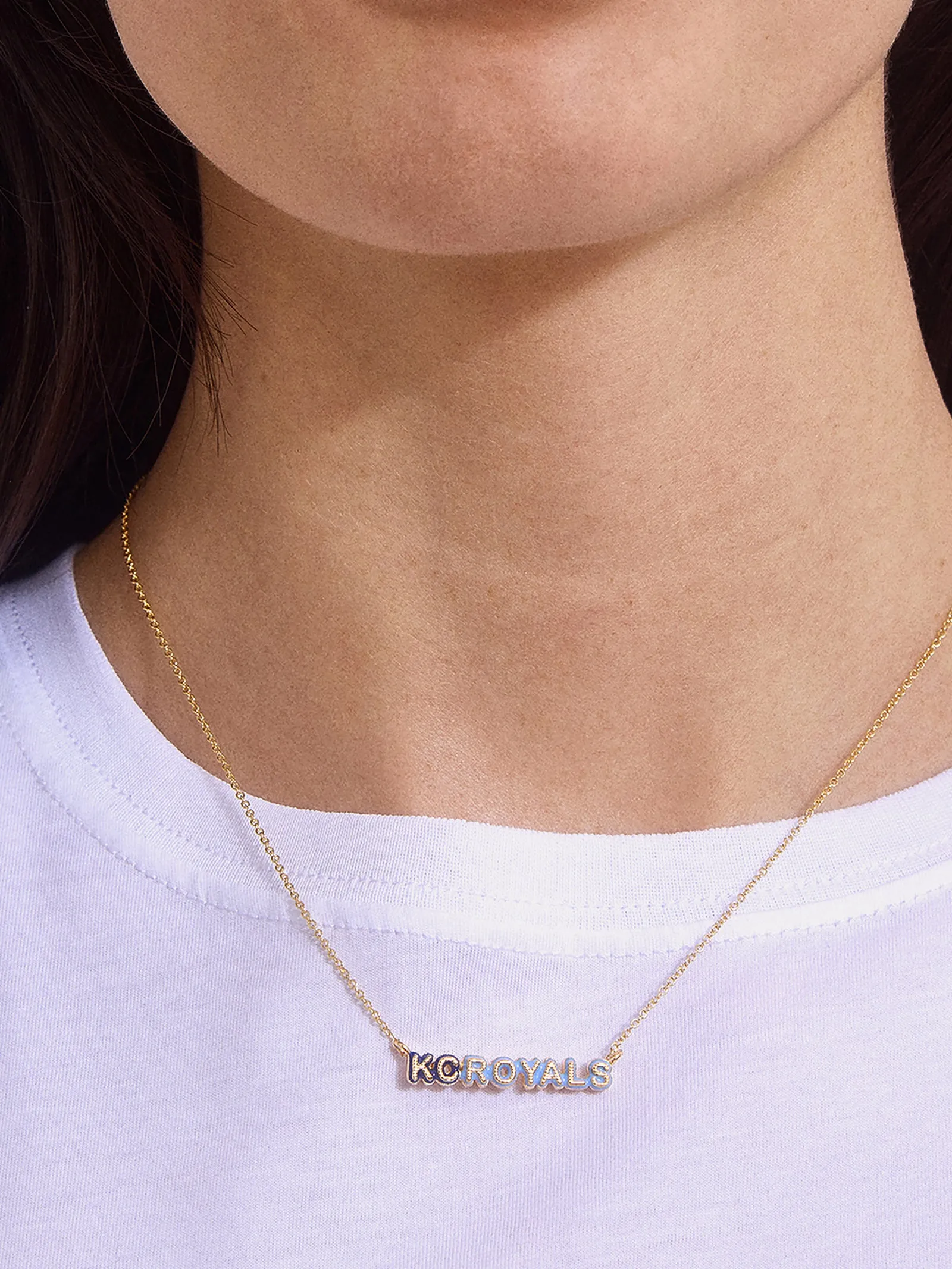 WEAR By Erin Andrews x BaubleBar Enamel Slogan Necklace - Kansas City Royals sold by BaubleBar product image thumbnail 2