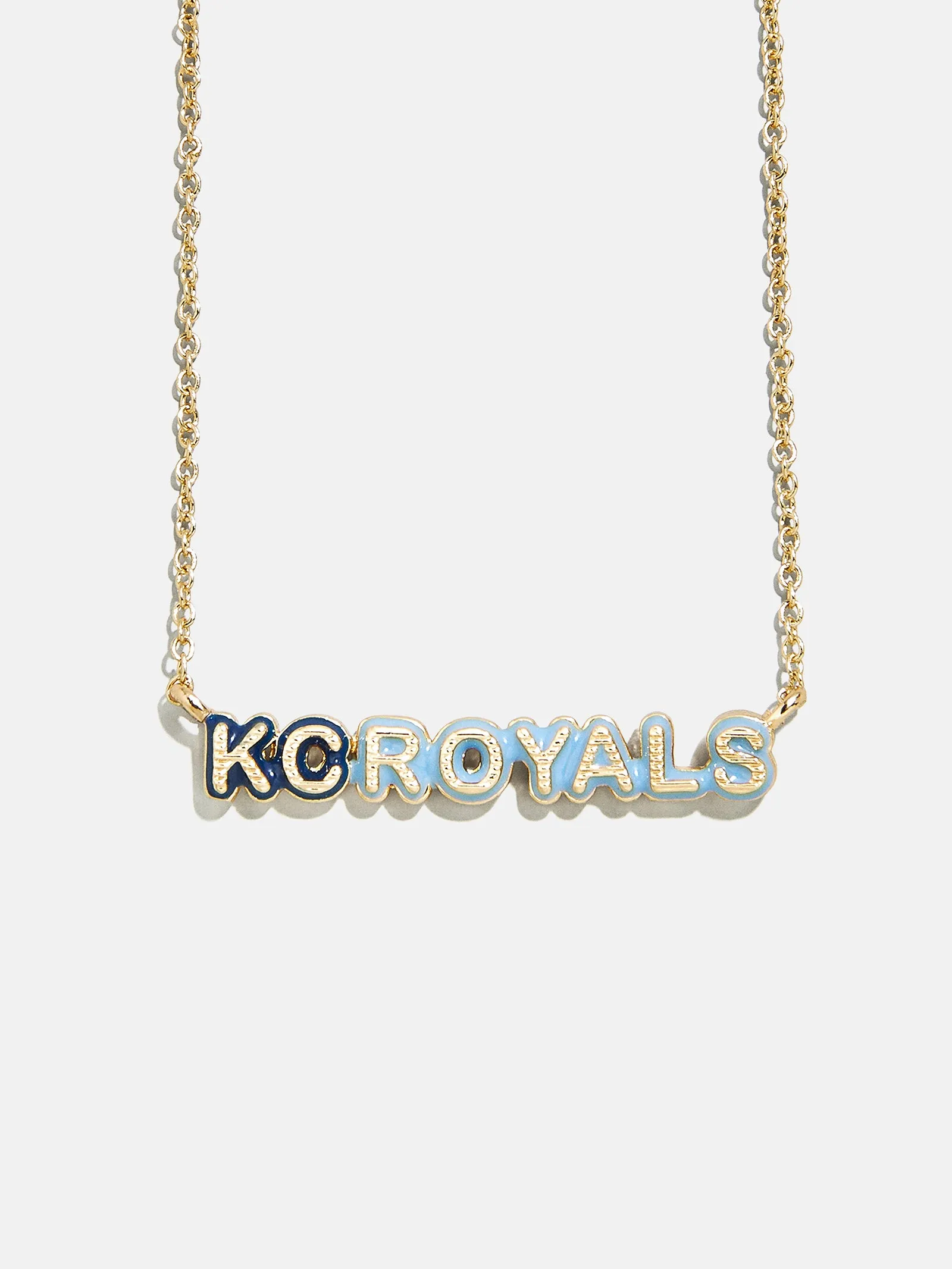 WEAR By Erin Andrews x BaubleBar Enamel Slogan Necklace - Kansas City Royals sold by BaubleBar