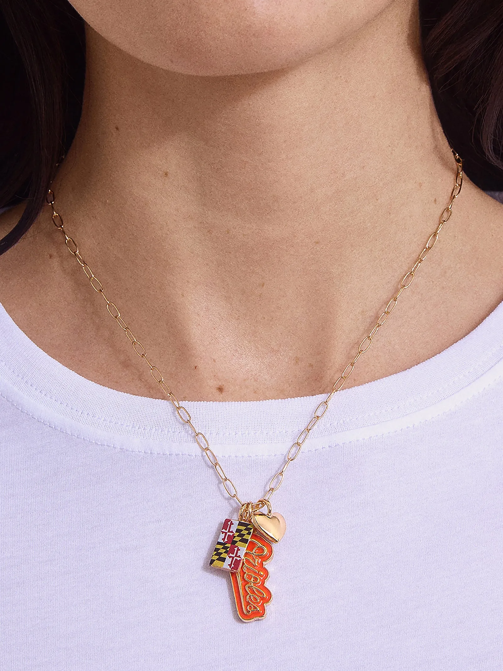 WEAR By Erin Andrews X BaubleBar Baltimore Orioles Charm Necklace - Baltimore Orioles sold by BaubleBar product image thumbnail 2