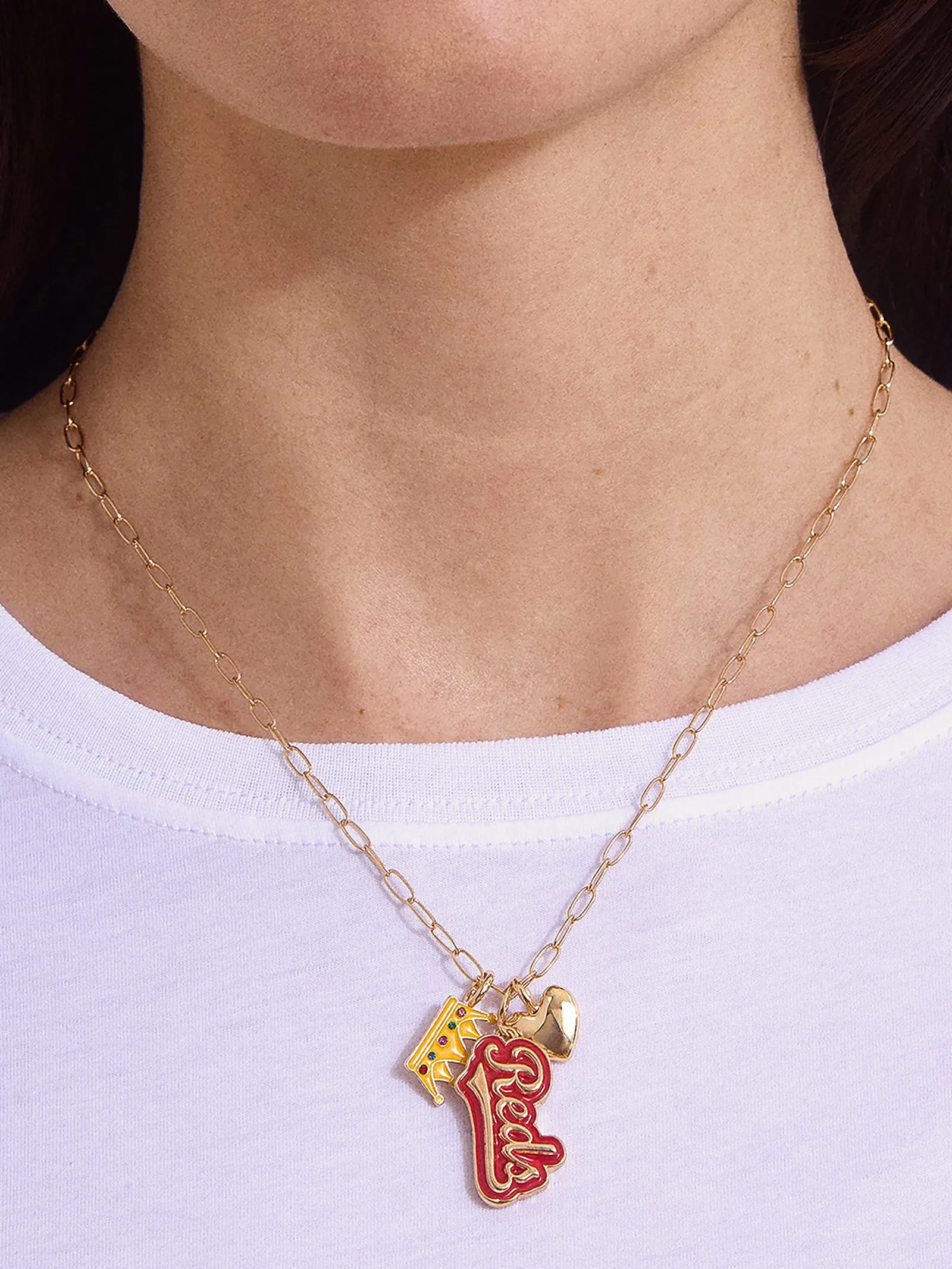 WEAR By Erin Andrews X BaubleBar Cincinnati Reds Charm Necklace - Cincinnati Reds sold by BaubleBar product image thumbnail 2