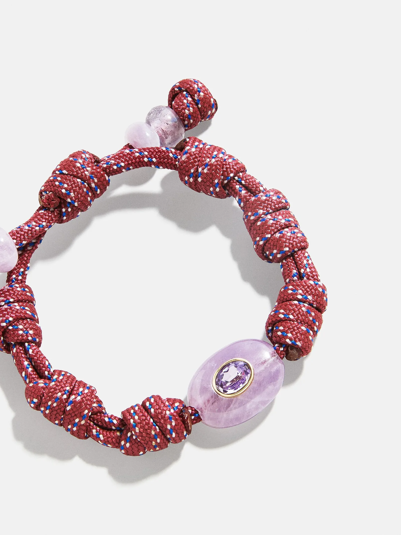 True Aura Semi-Precious Paracord Bracelet - Light Amethyst sold by BaubleBar