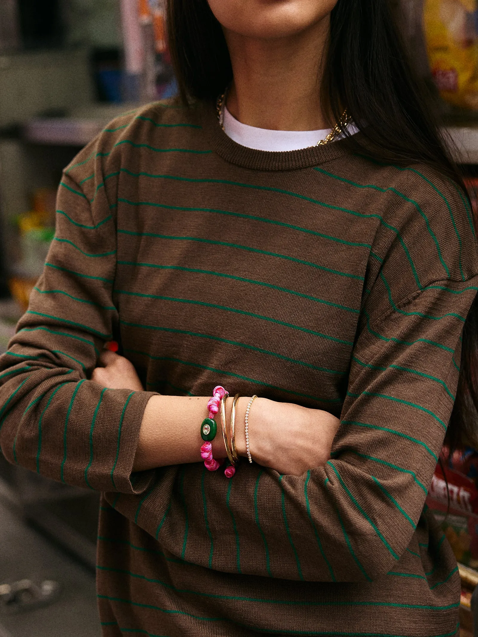 True Aura Semi-Precious Paracord Bracelet - Jade sold by BaubleBar product image thumbnail 2