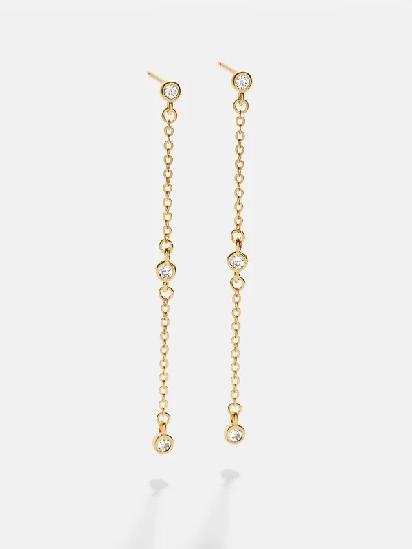 Ophelia 18K Gold Earrings - Gold/Pavé made by BaubleBar