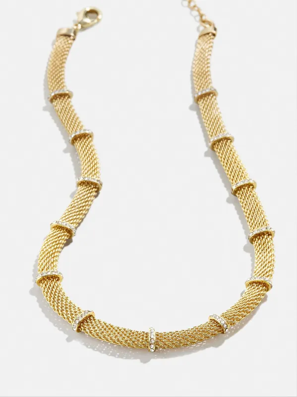Spencer Choker Necklace - Gold/Pavé made by BaubleBar