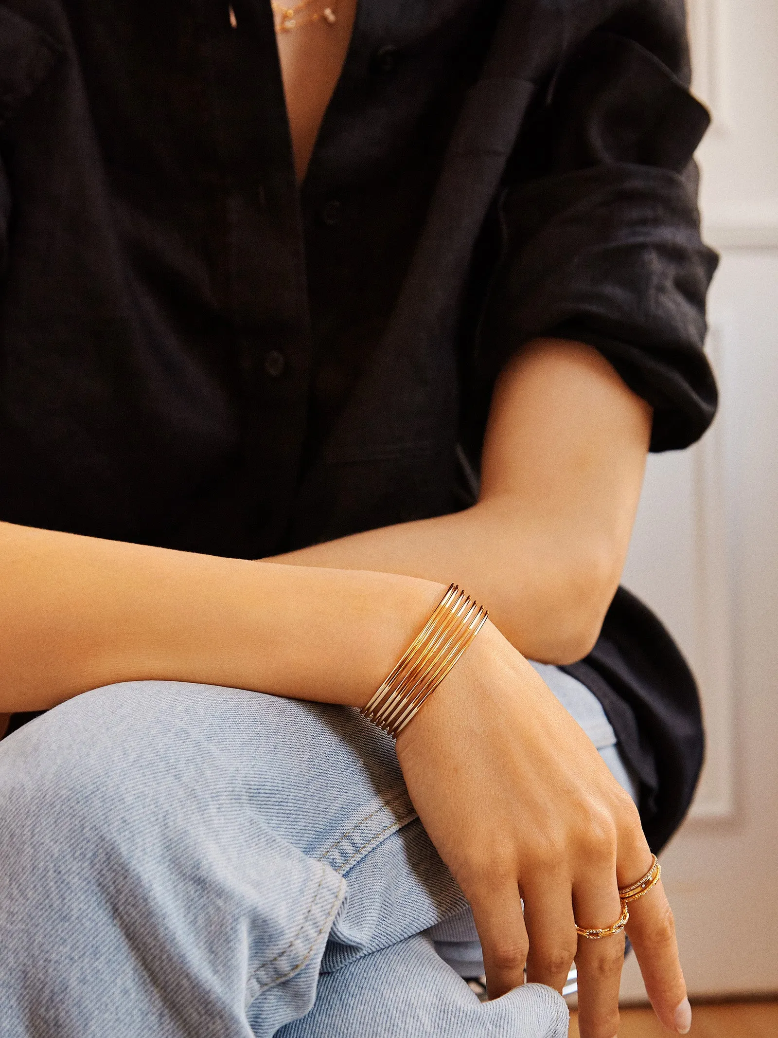 Kaity Cuff Bracelet - Gold sold by BaubleBar product image thumbnail 2