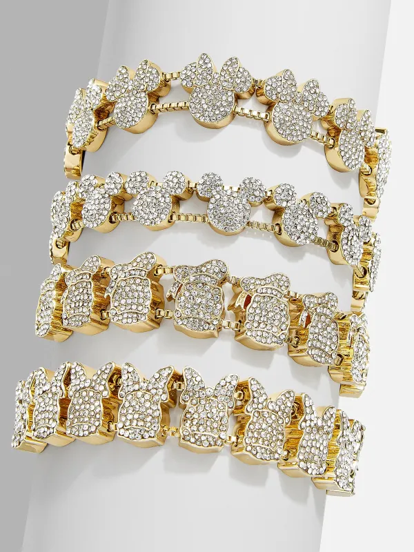 Disney Icon Slider Bracelet - Gold/Pavé sold by BaubleBar