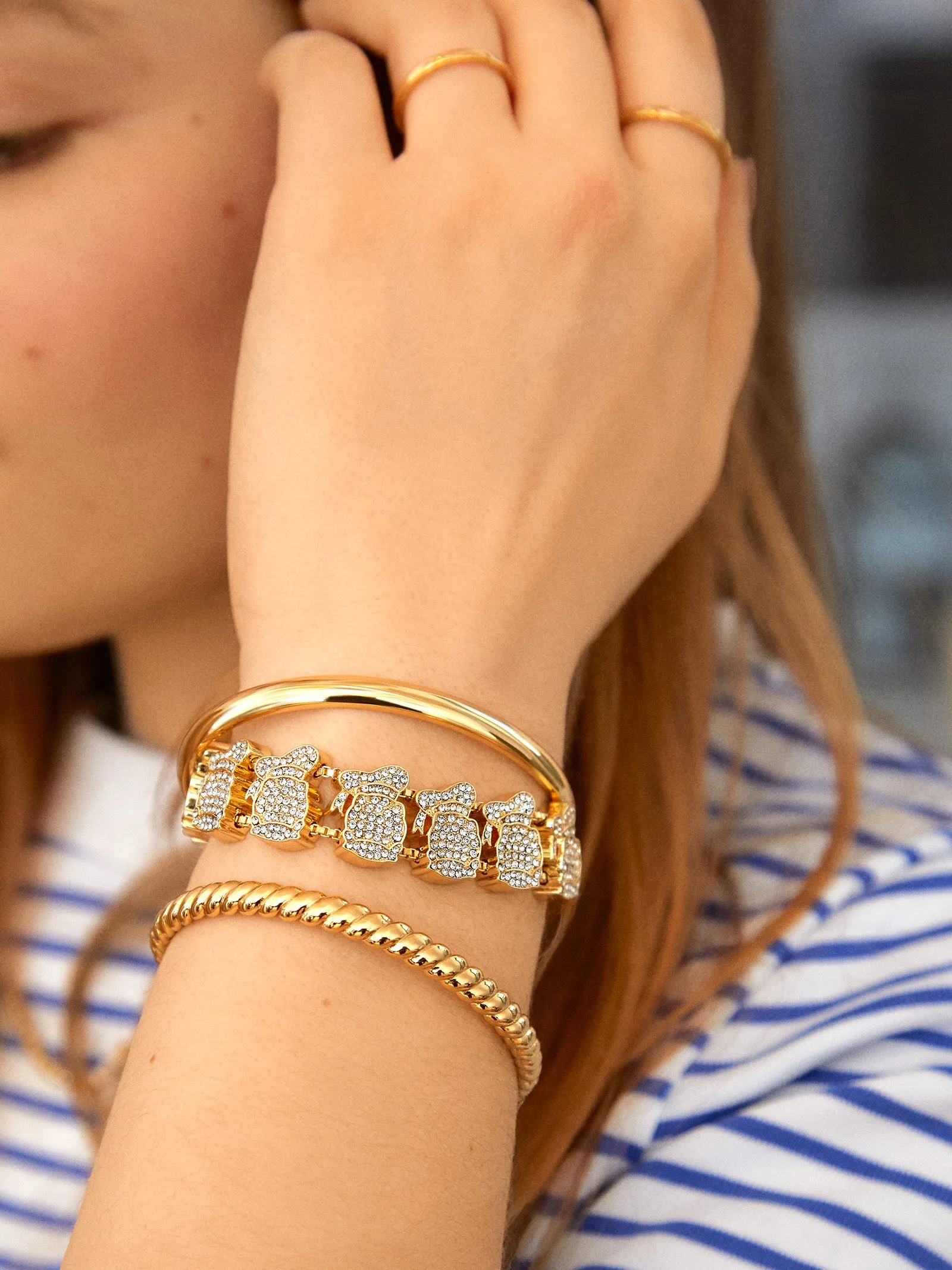 Disney Icon Slider Bracelet - Gold/Pavé sold by BaubleBar product image thumbnail 4