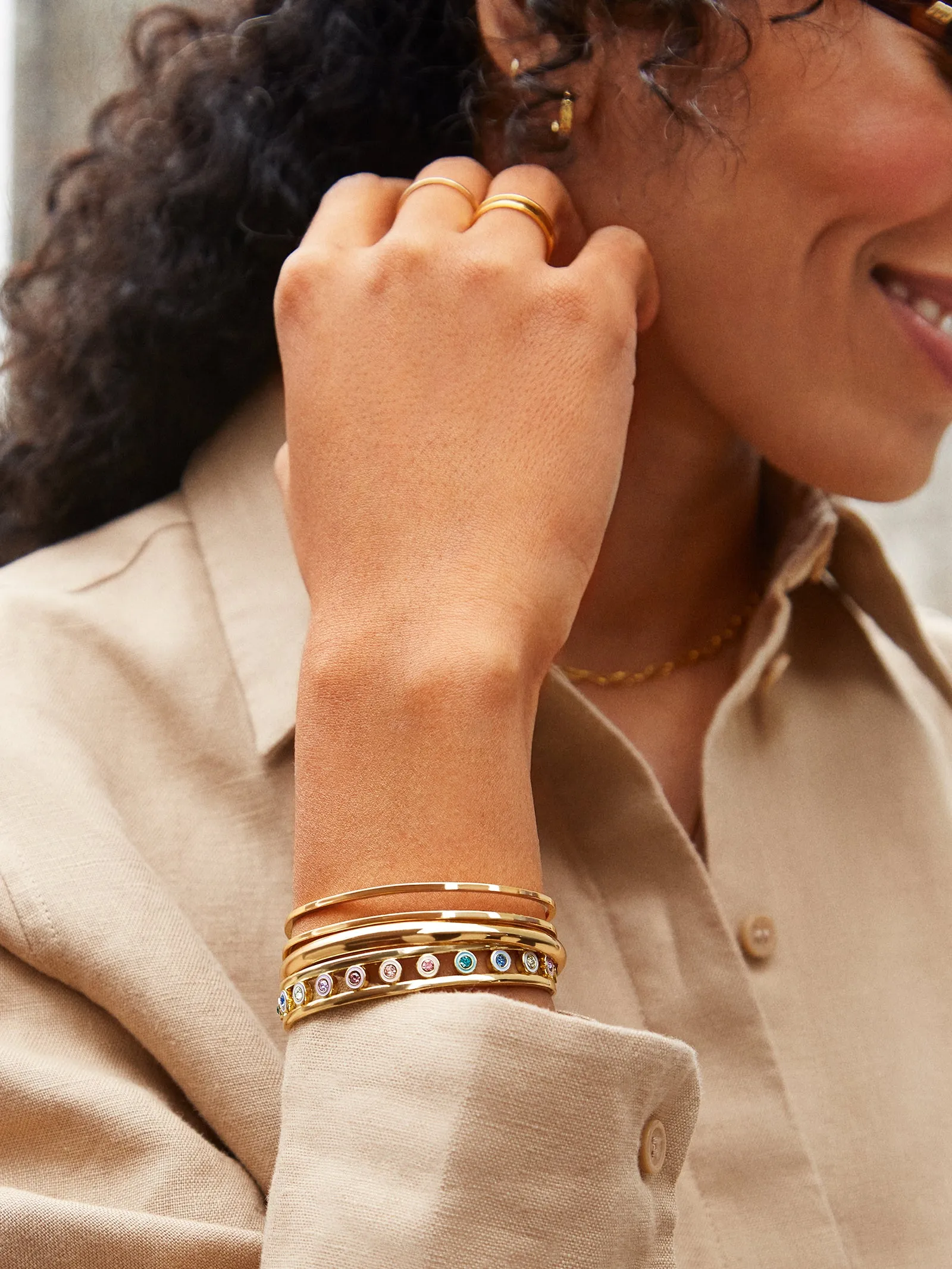 Latasia Cuff Bracelet - Gold sold by BaubleBar product image thumbnail 2